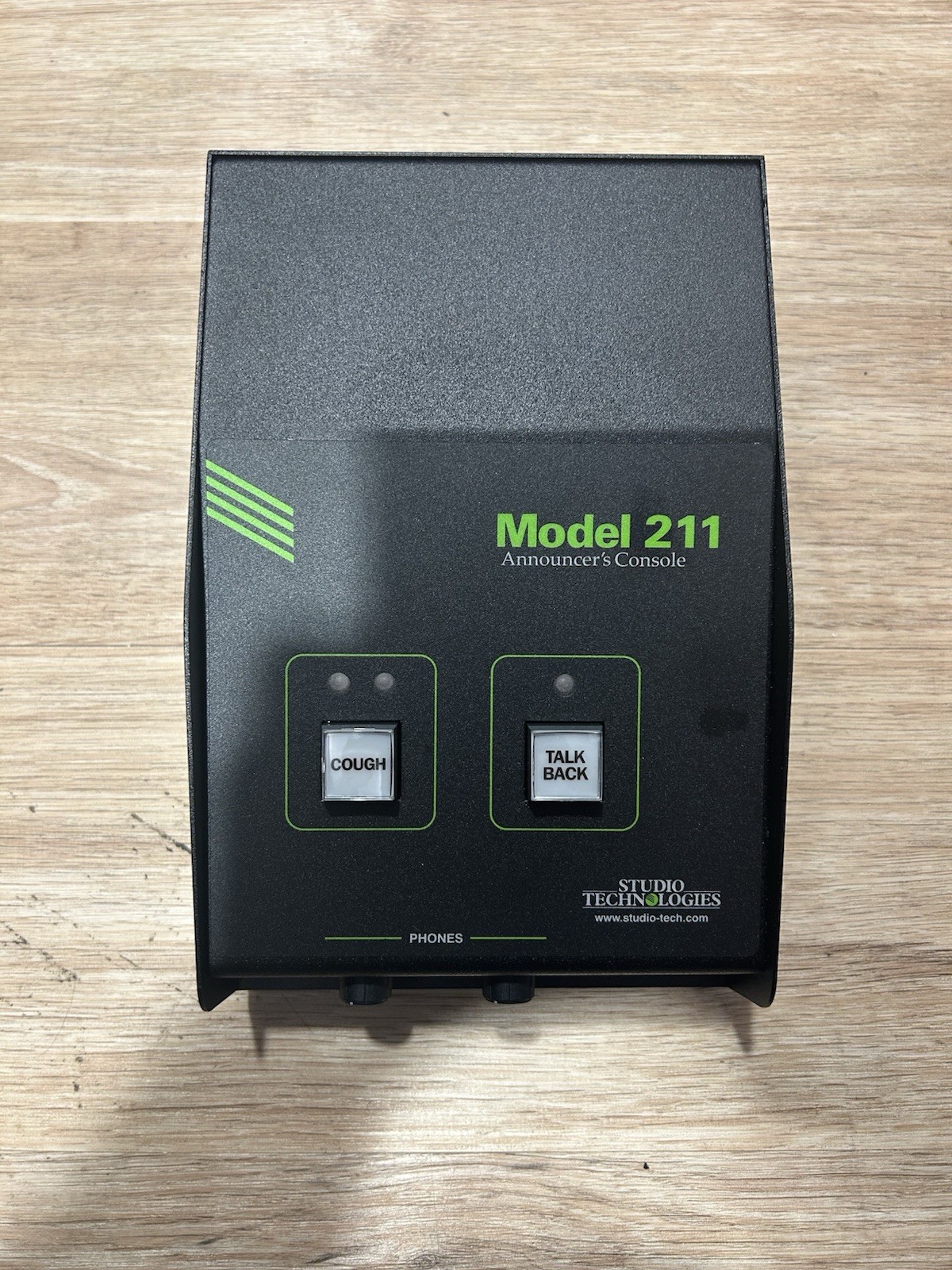 Studio Technologies Model 211 Announcer Console Talkback Cough Switch Phones