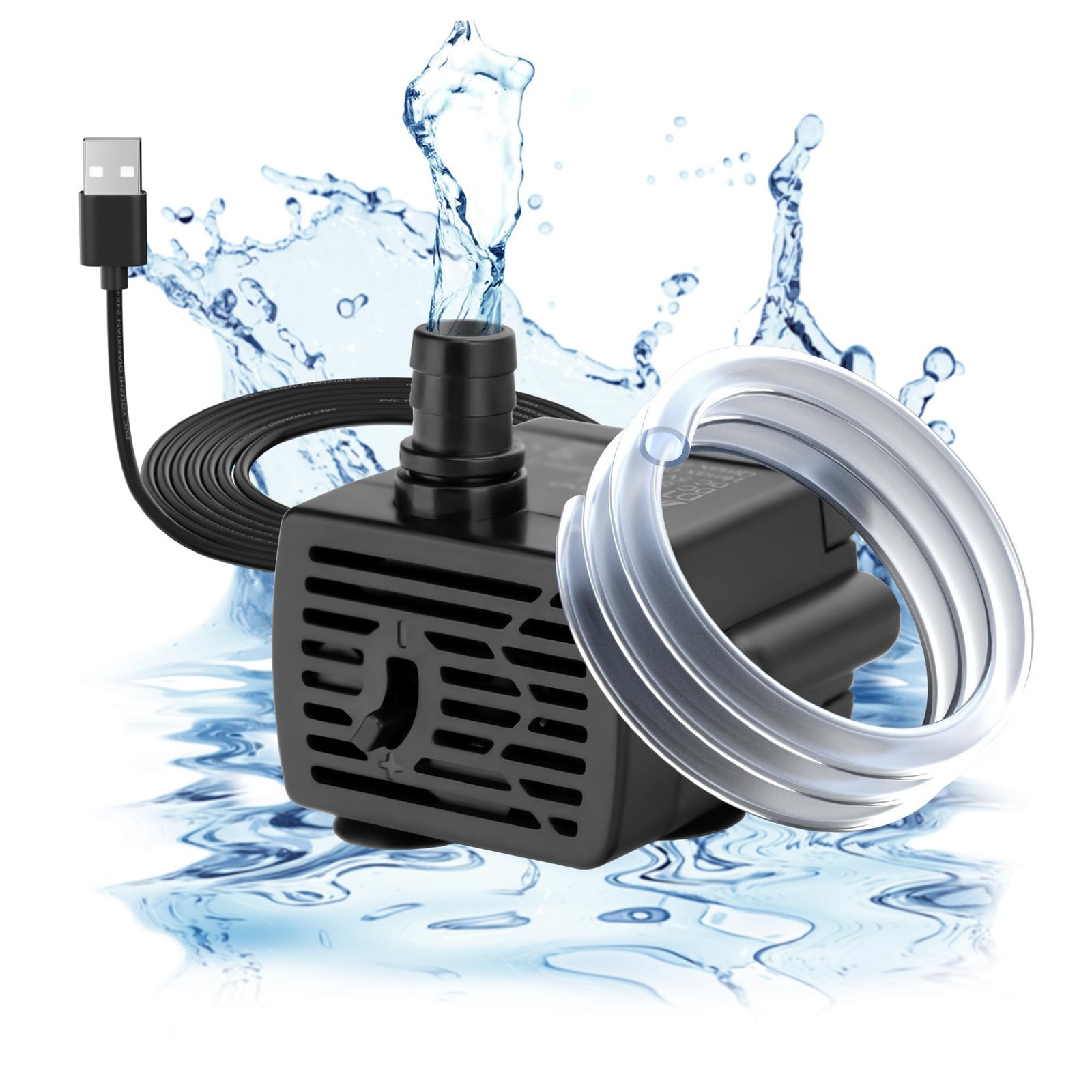DC 5V USB Water Pump For Fish Tank 3W Mini Submersible Water Pump With Tubing