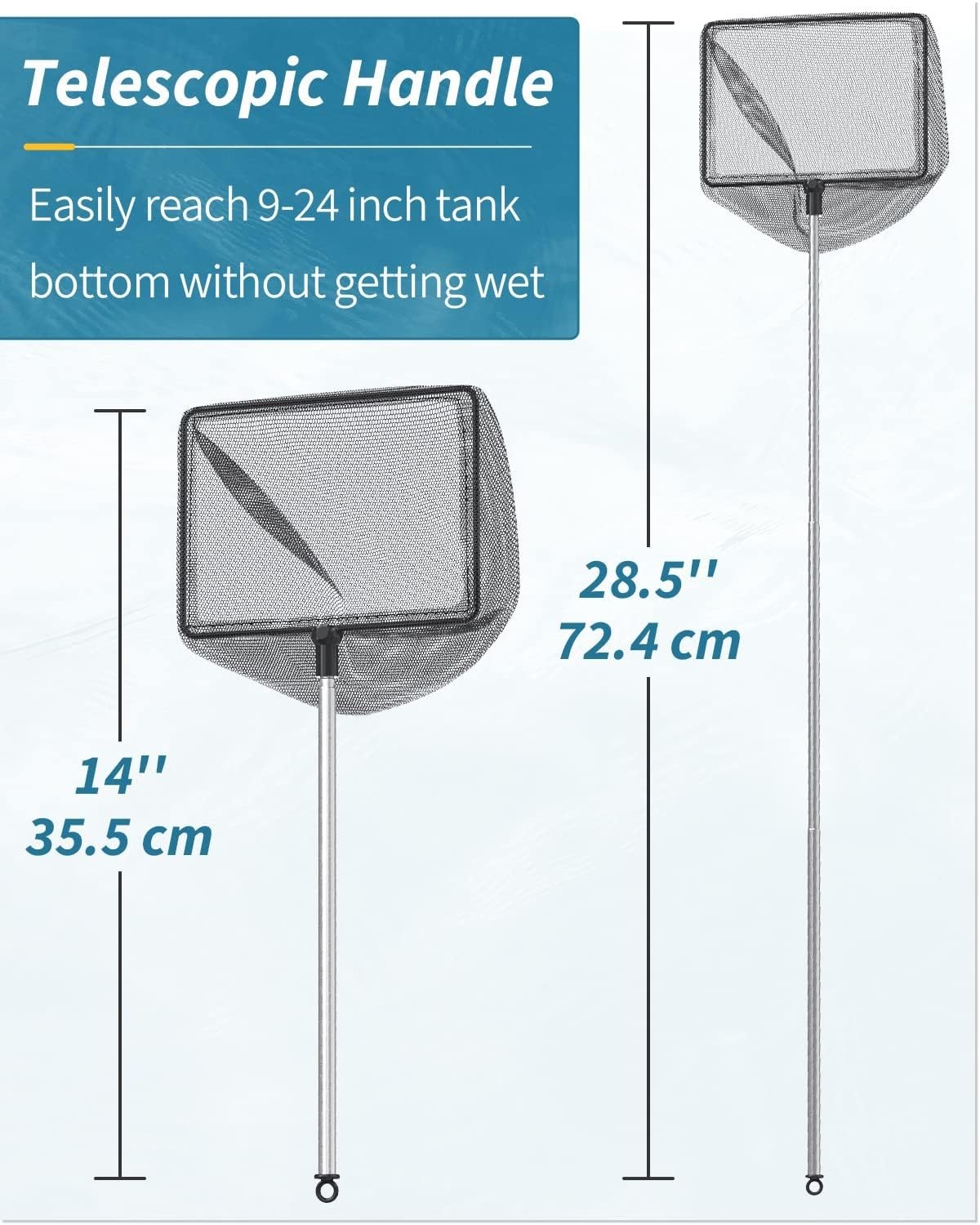 Versatile 6-Inch Aquarium Fish Net - Safe, Rust-Resistant & Easy to Store