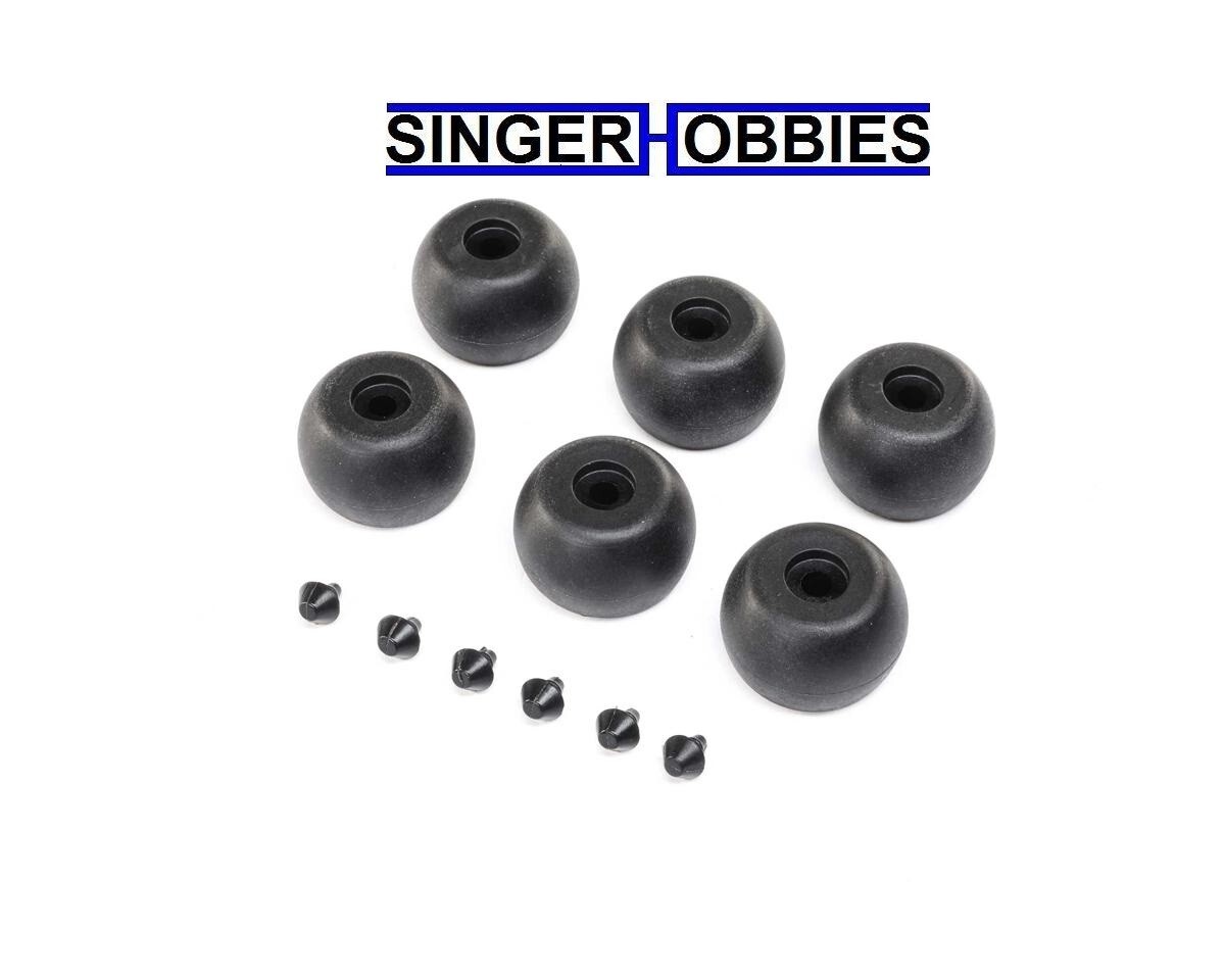 LOSI LOS264003 Black Promoto-MX Dirtbike Lean Bar Wheels & Stops (6) HH