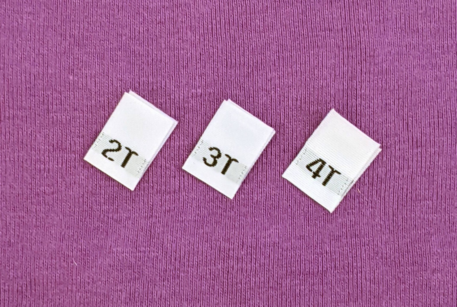250pcs White Woven Sewing Folded Garment Clothing Infant Label Size Tags