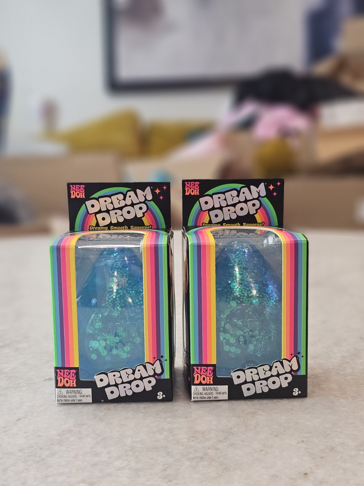 RARE NeeDoh Dream Drop - Tik Tok Viral Toy - Blue - New In Box Unopened 2 Pack