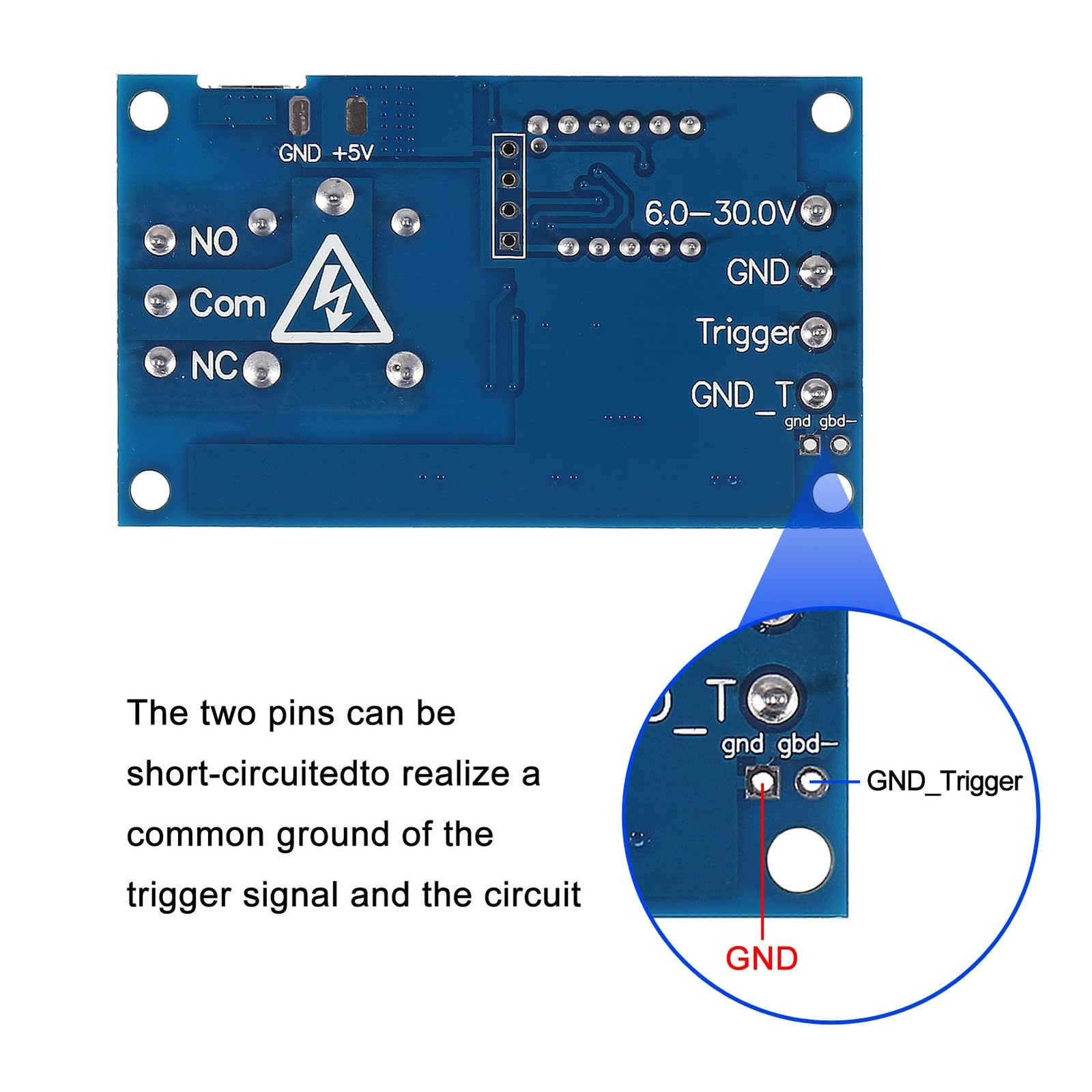 JUZITAO 6pcs DC 6-30V Timer Relay Programmable Delay Module Cycle Blue