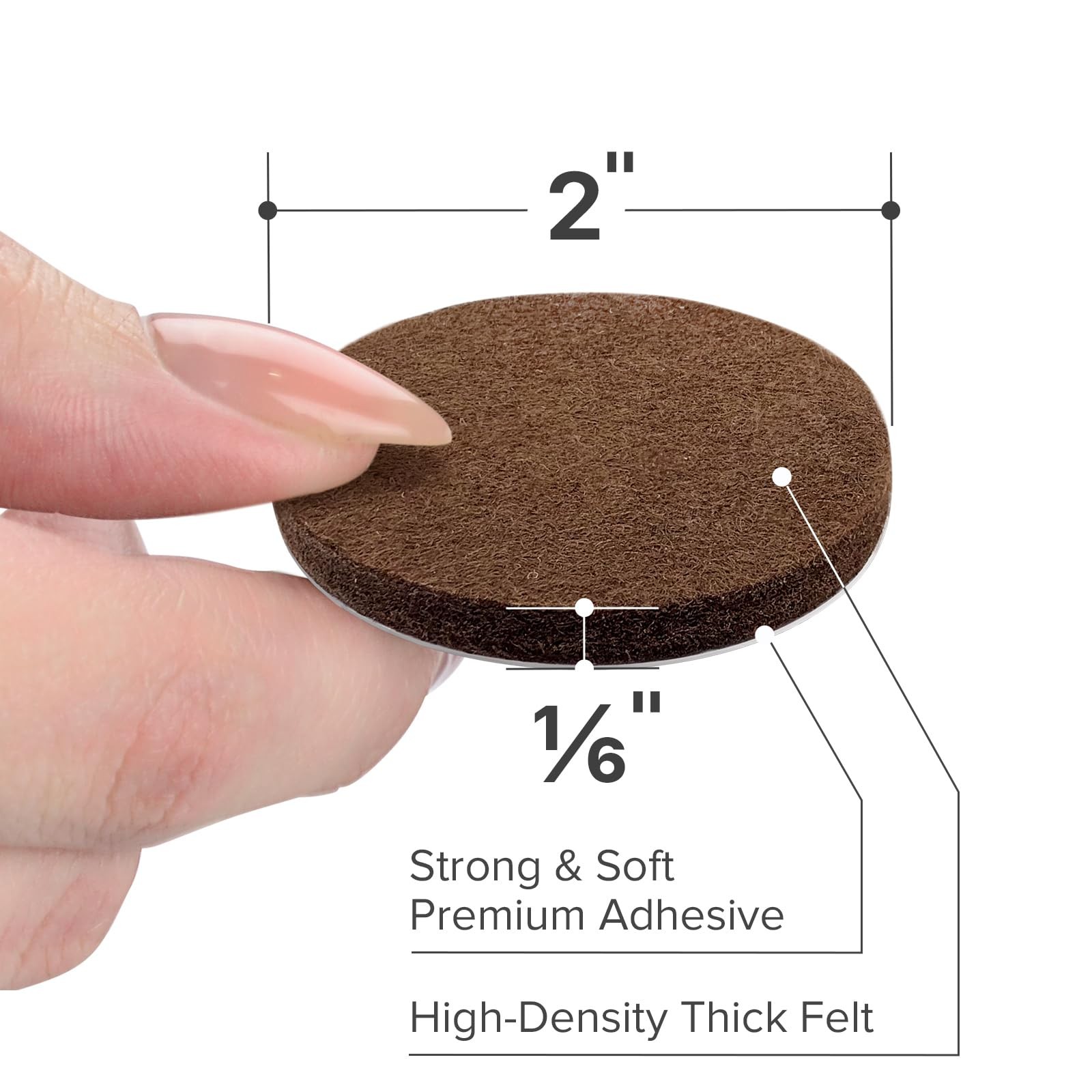 X-Protector Felt - 24 Pcs 2 - - For - Brown Felt Pads