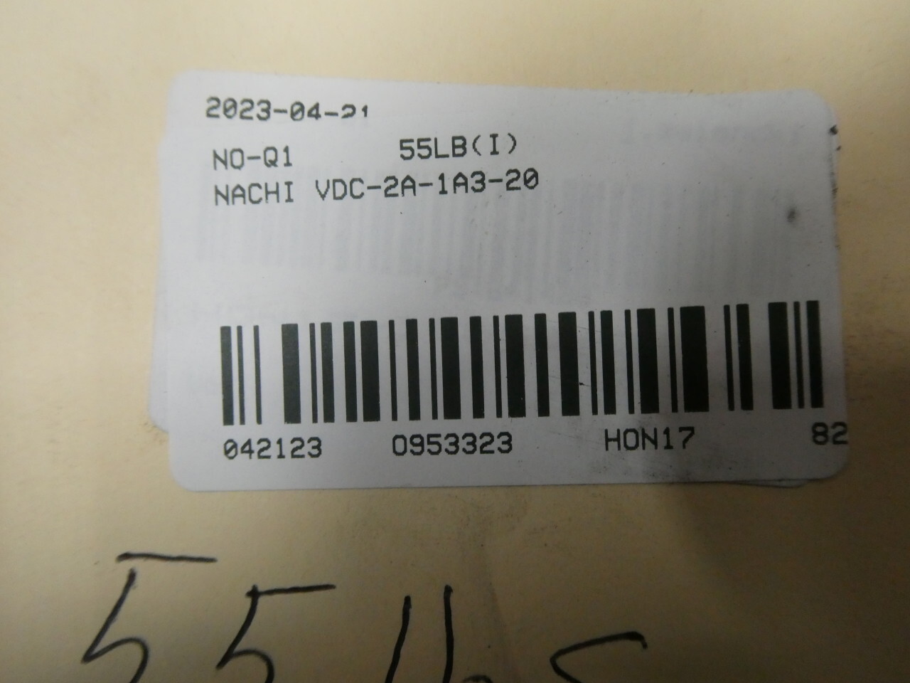 Nachi VDC-2A-1A3-20 Variable Volume Vane Pump 7.9gpm 2000psi 1800rpm