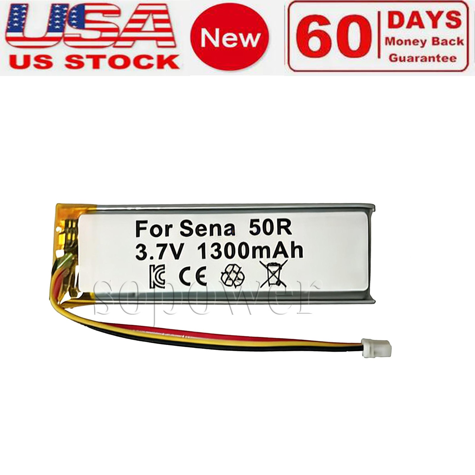 NEW Battery For Sena 50R Bluetooth Mesh Intercom Sena 50R Battery 1300mAh