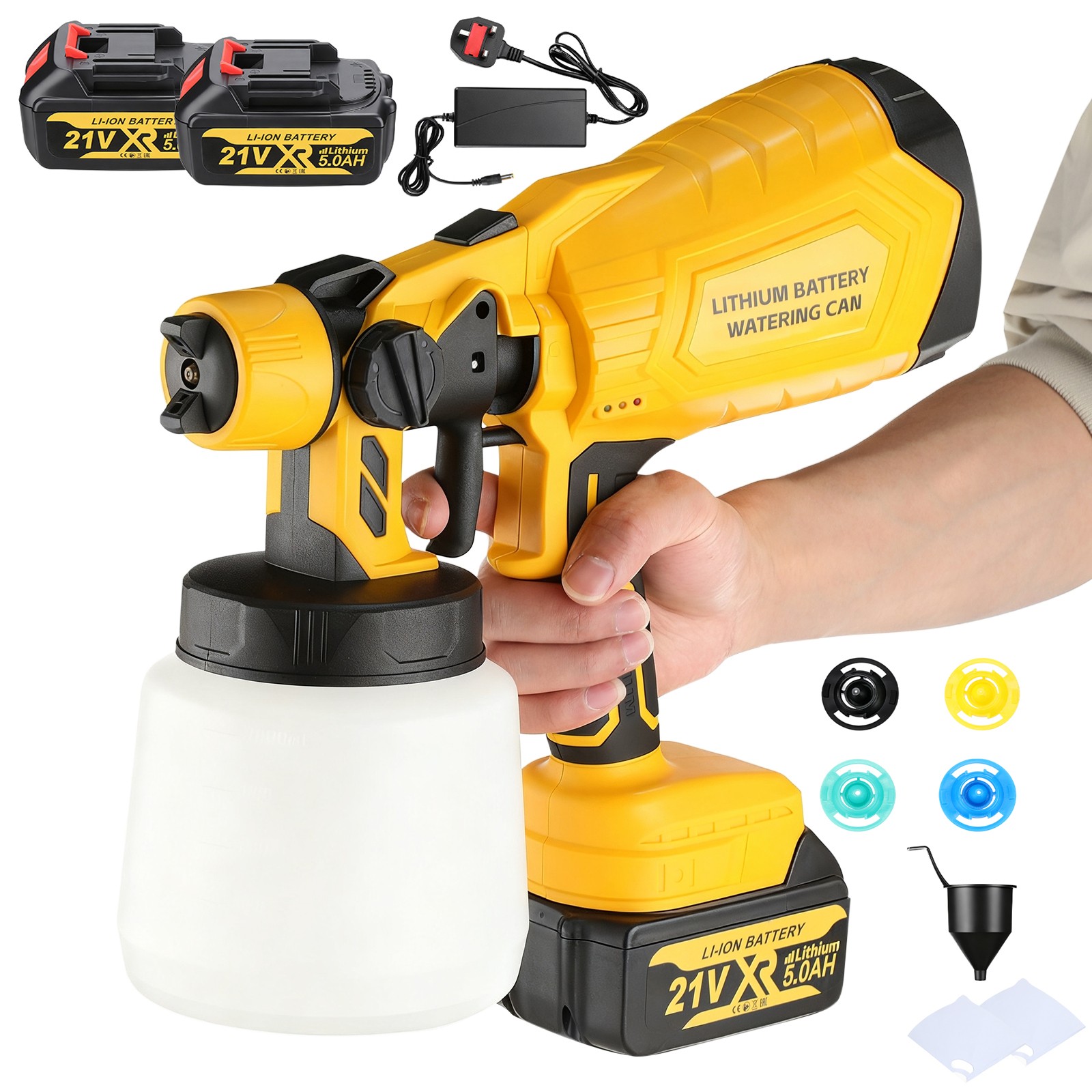 Cordless Paint Sprayer with 2* Battery 5000mAh Electric for Makita 21V Battery