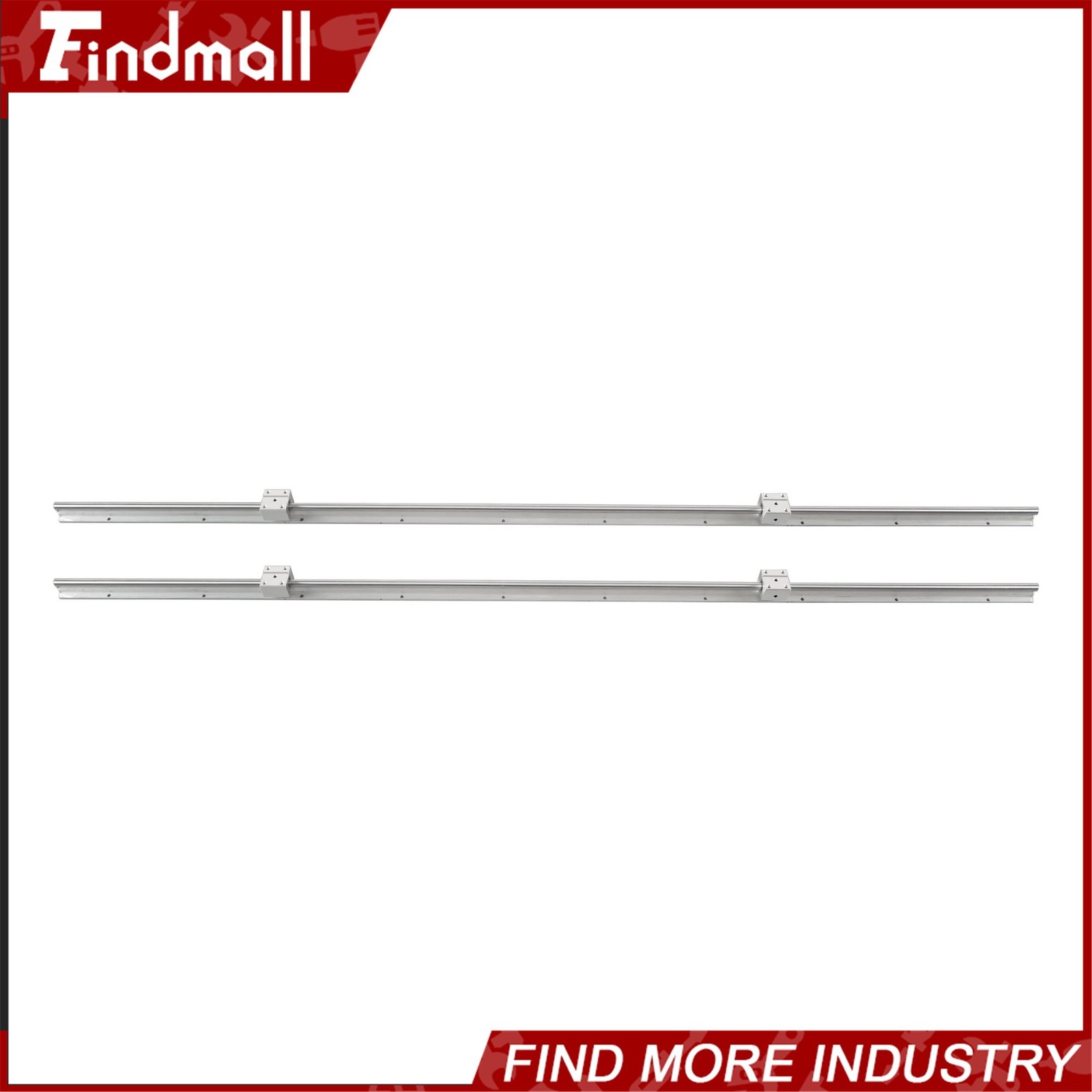 Findmall SBR12 Linear Rail 1500mm Kit w/4 Blocks - For CNC Machine Guide Set