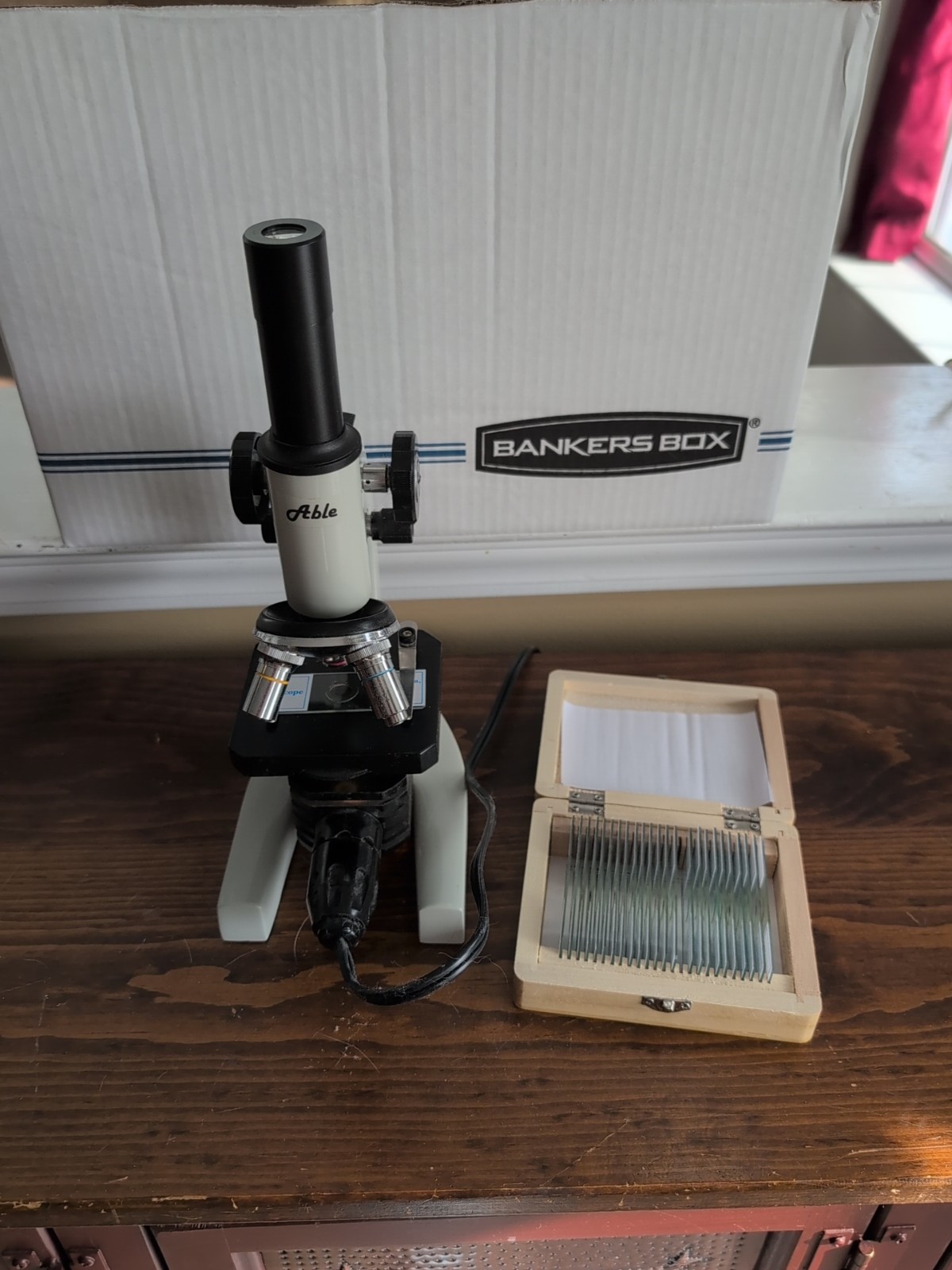 Able Microscope With Slides