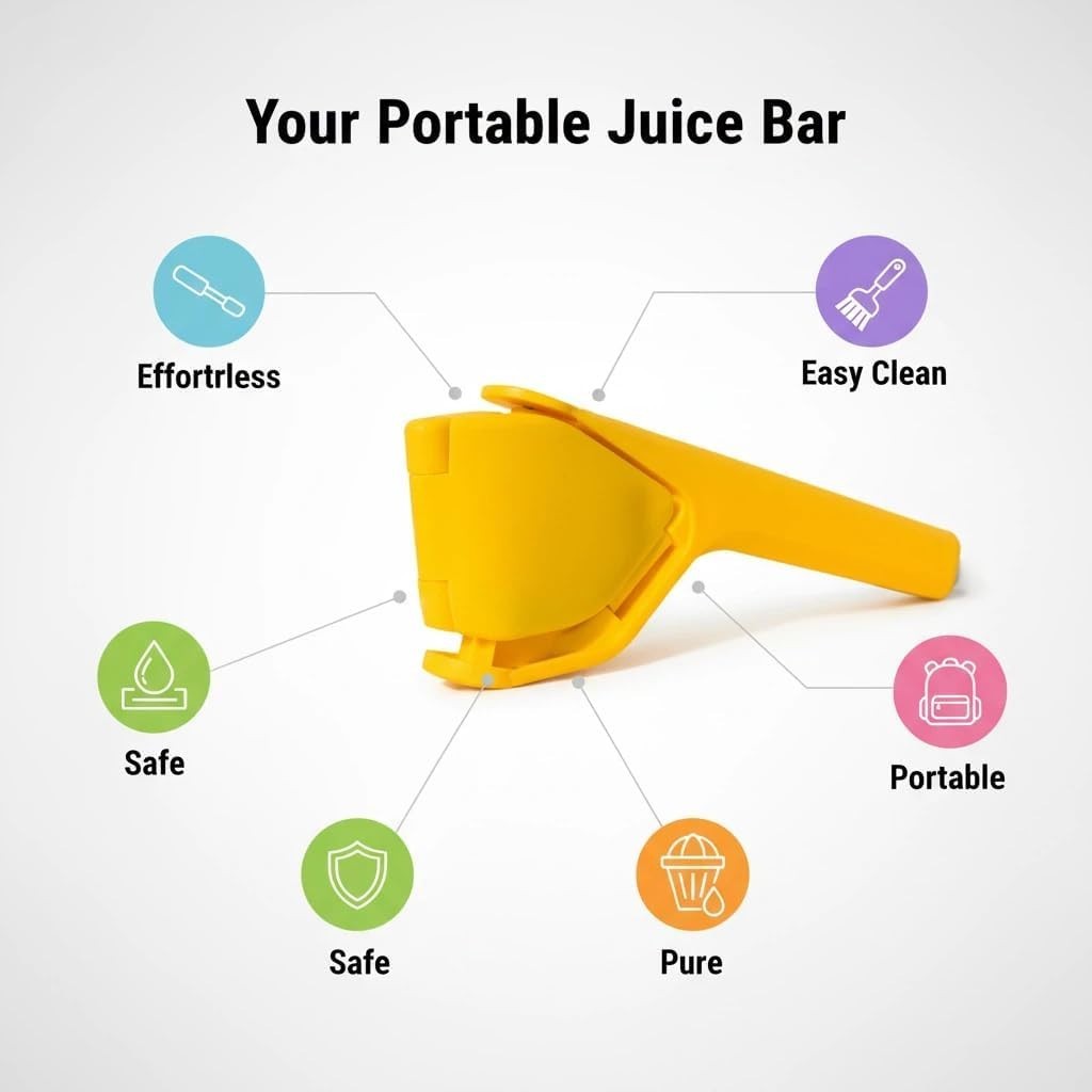 Effortless Lemon Squeezer Juicer with Built-In Strainer for Maximum Juice