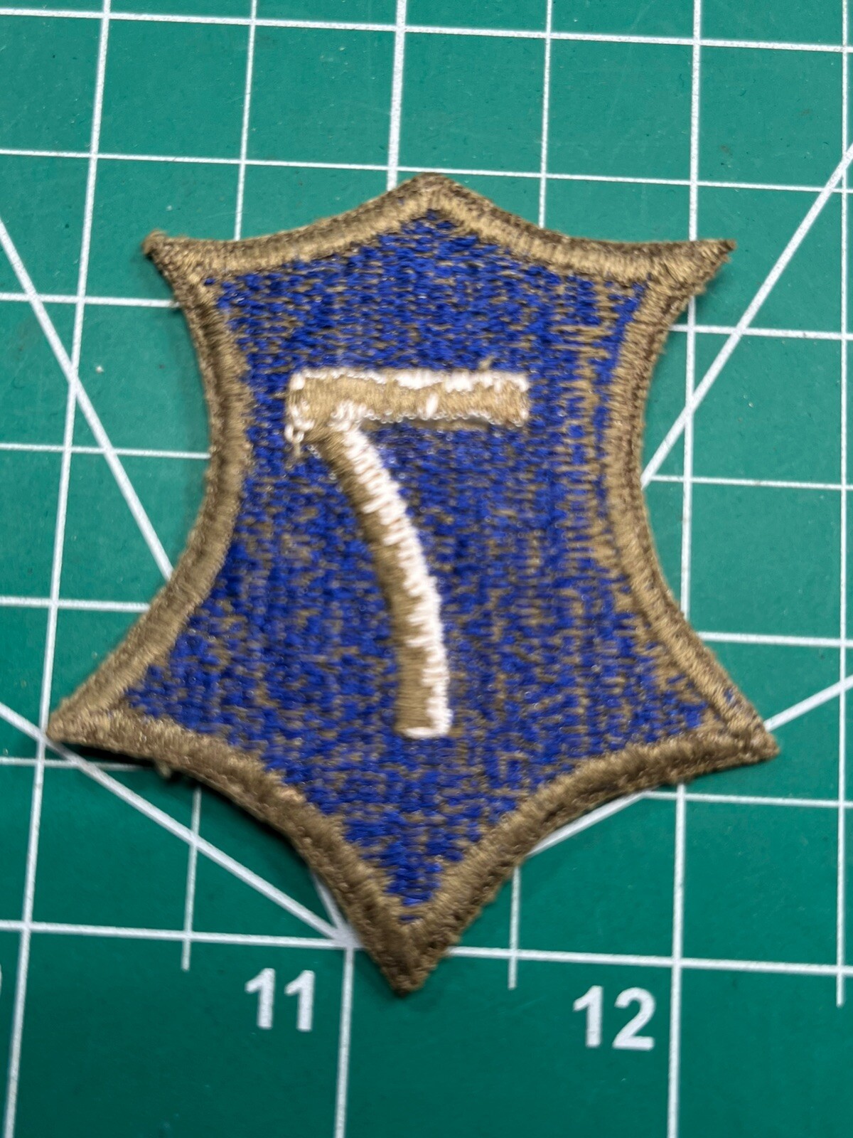 WWII 7th Corps OD Border Greenback Patch