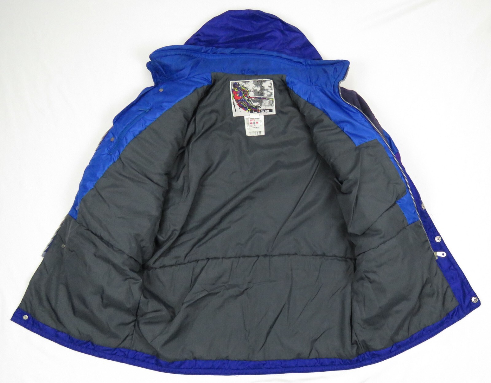 Vintage 90s Phenix Insulated Snowboard Ski Mens Hooded Full Zip Snap Jacket M
