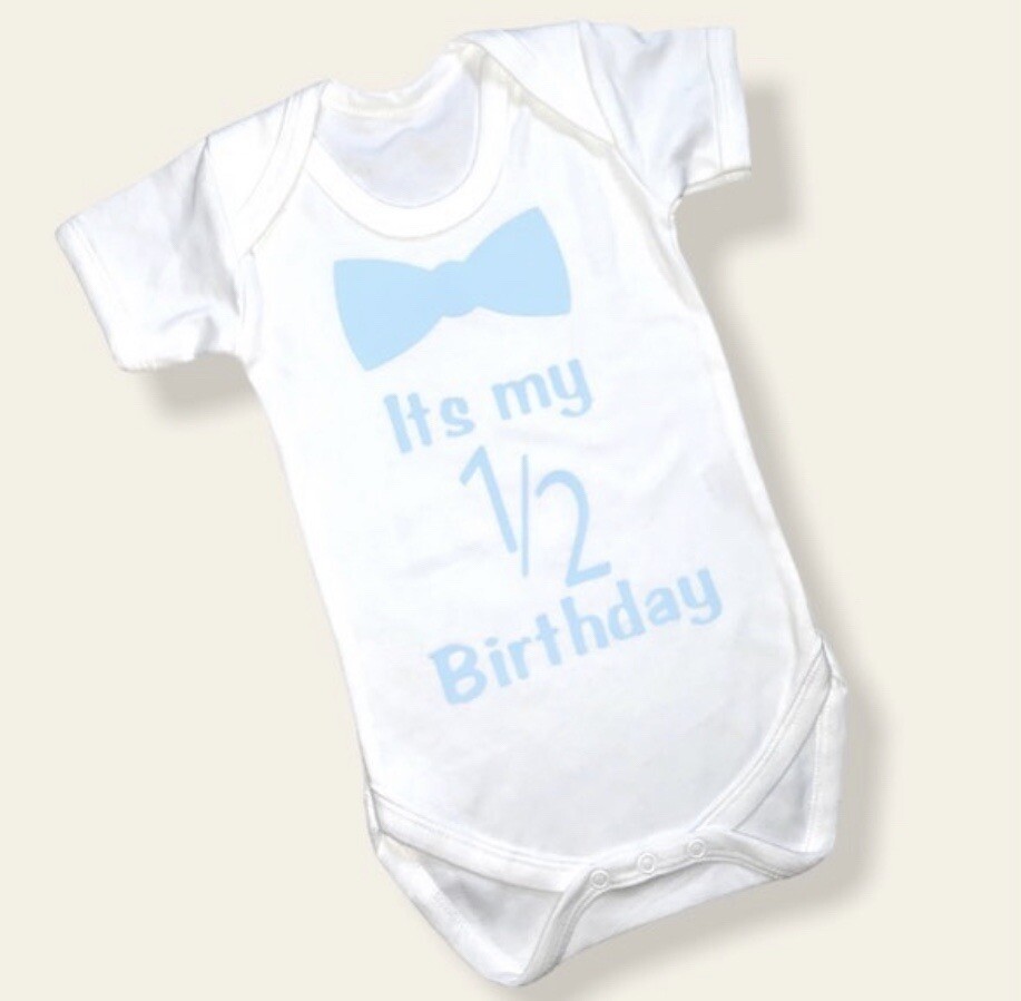 Half Birthday Baby Vest - Can Be Personalised