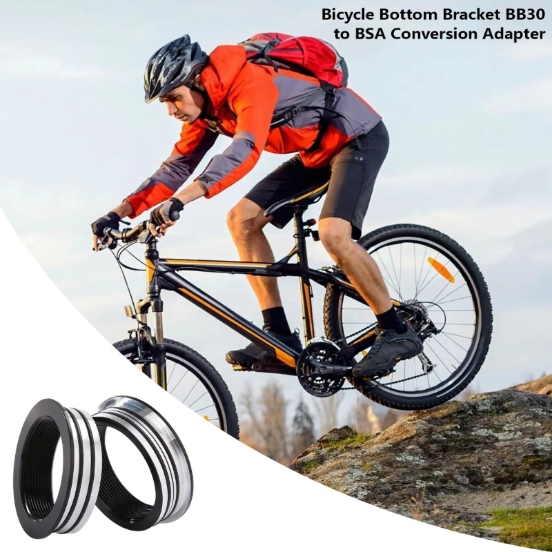 2pcs Bicycles Bottom Bracket Conversion Adapter 42mm Converter Easy to Install