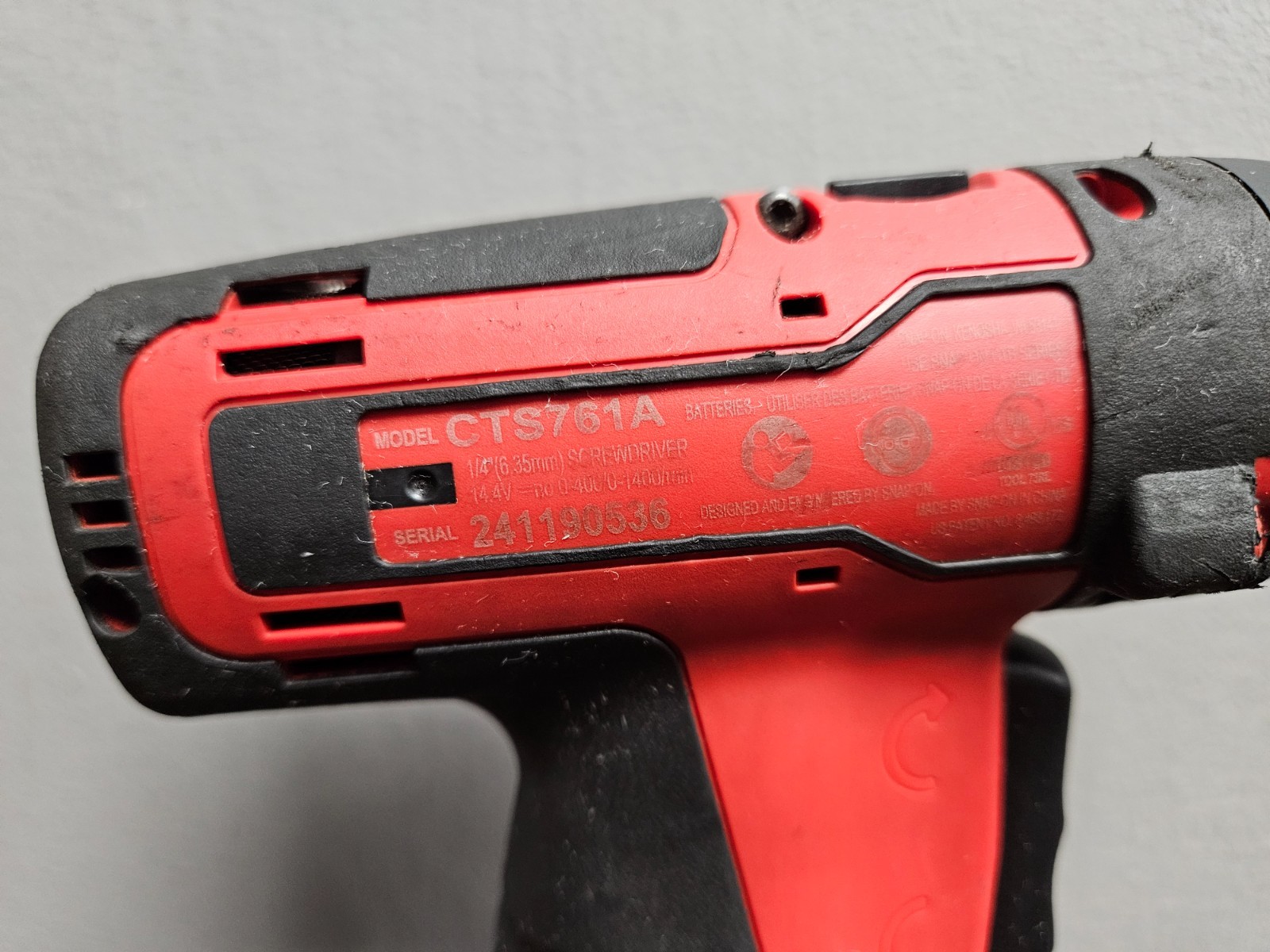 Snap-On CTS761 14.4v Cordless 1/4" Hex Impact Driver Tool Only