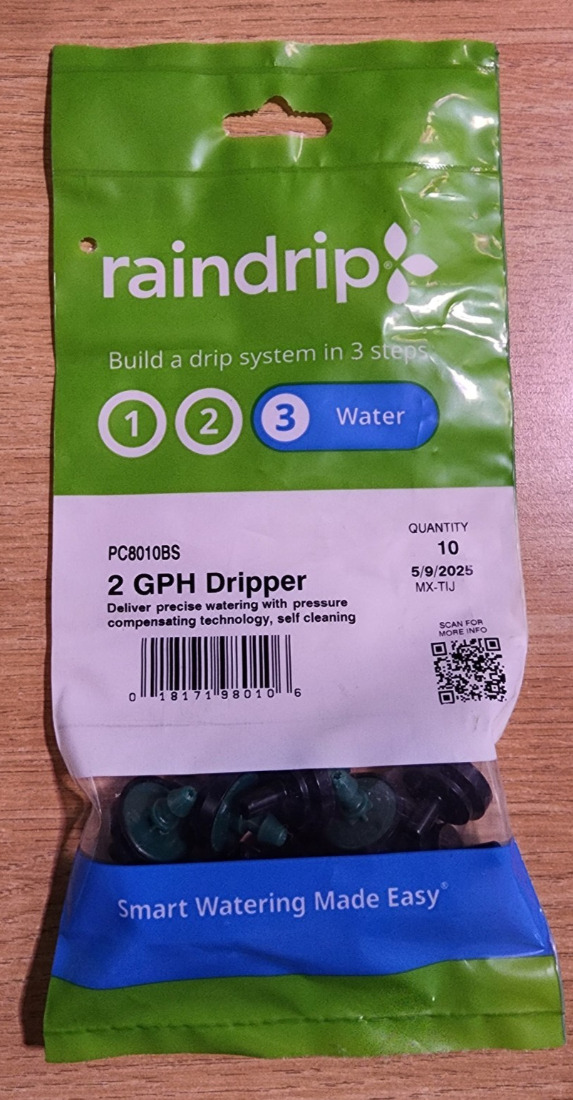 Raindrip 2 GPH Pressure Compensating Dripper 10 Pack PC8010BS