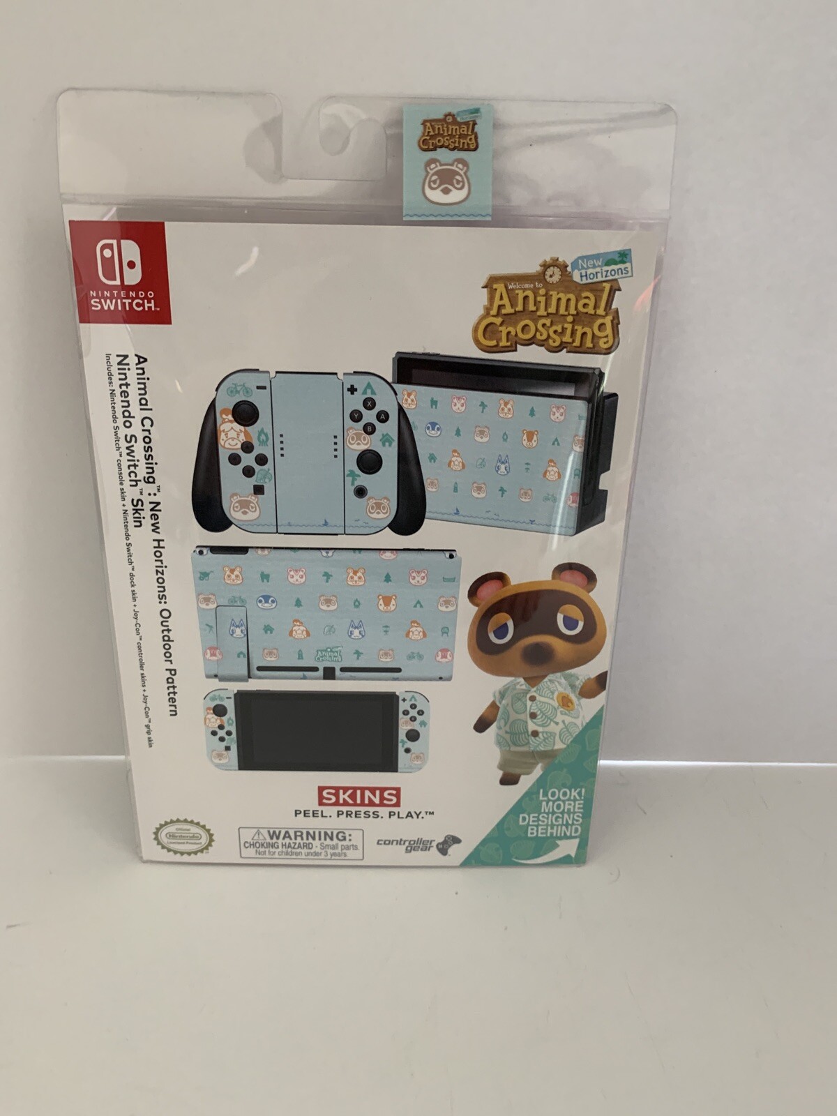 Nintendo Switch Skin NEW Crossing: New Horizons - Outdoor Pattern