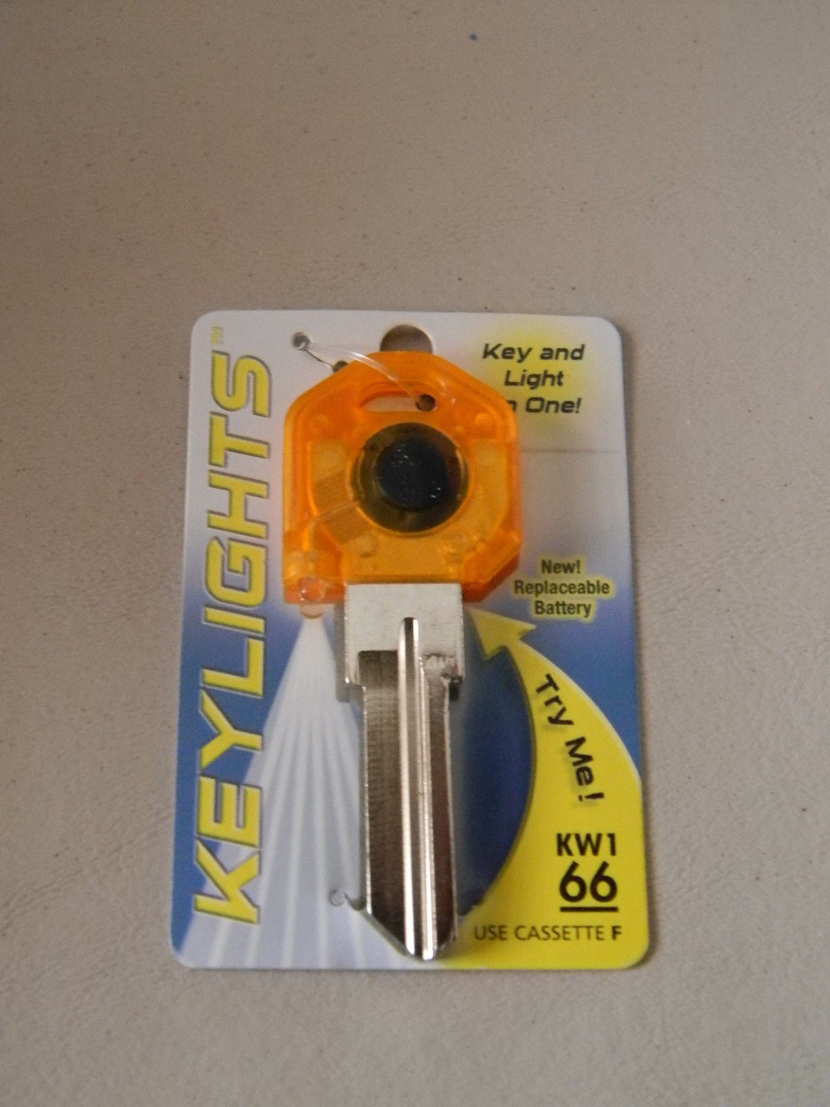 Kwikset & Weiser Lighted KW1 Key Blank- Orange