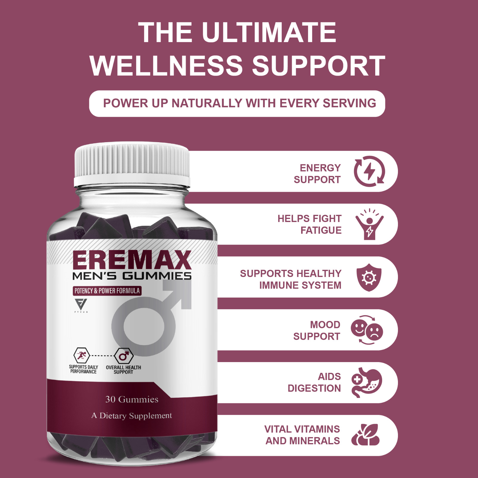 (2 Pack) Eremax Performance Gummies, Eremax Advanced Formula (2 Month Supply)