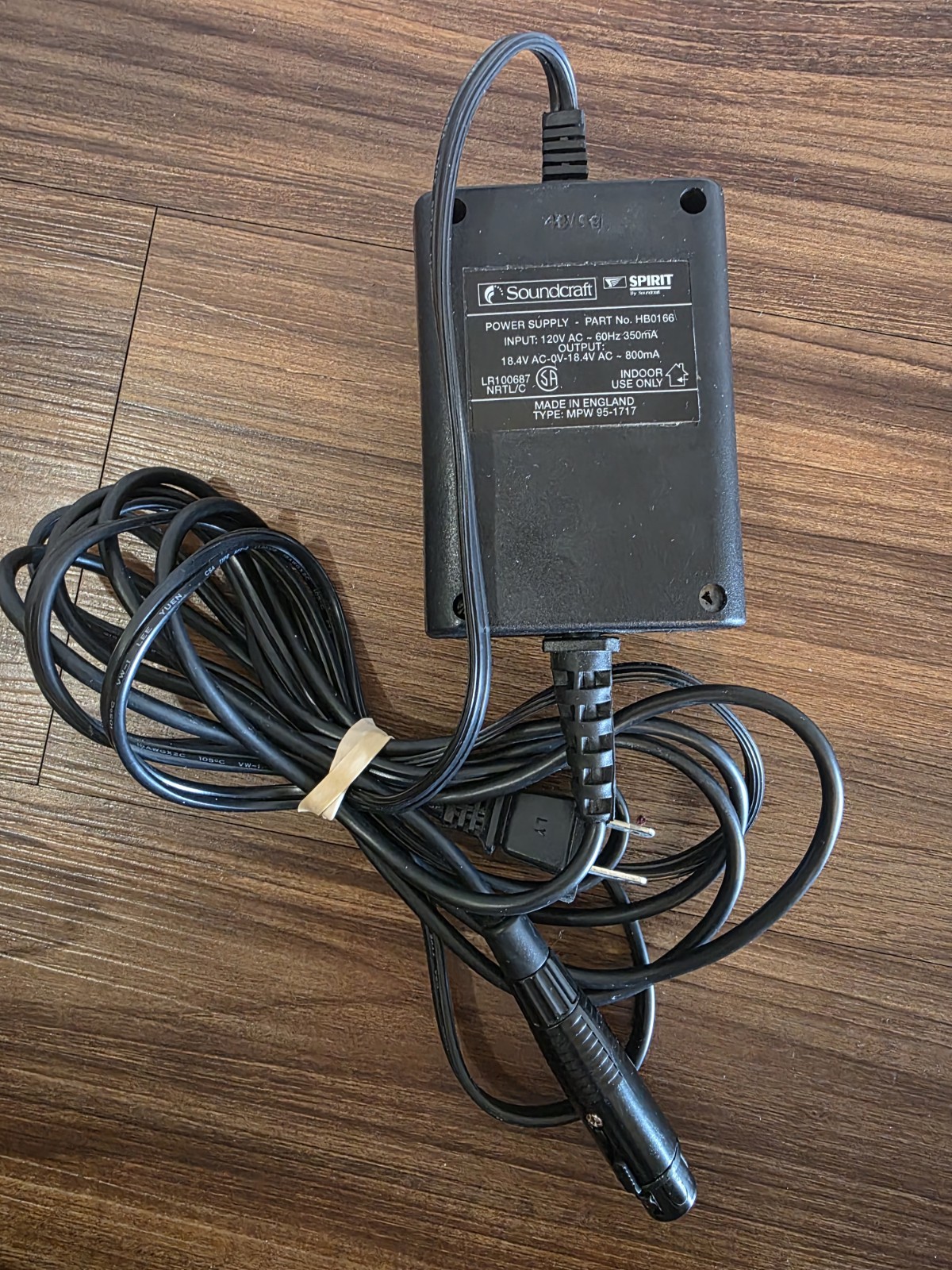 Soundcraft HB0166 Power Supply 120V 4-Pin Spirit Mixer PSU (FX16 / Folio Type)