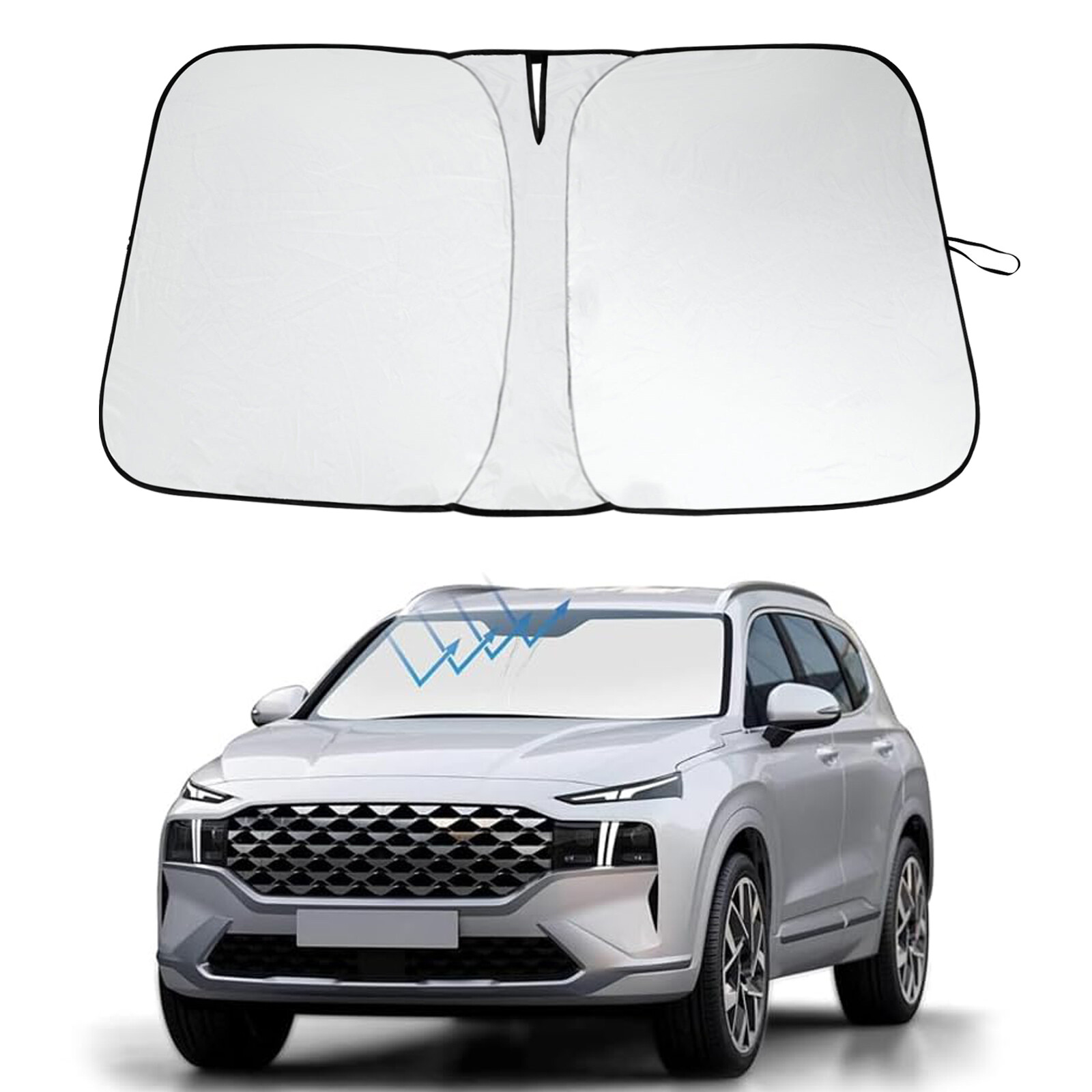 For 2019-2024 Hyundai Santa Fe Front Windshield Sun Shade UV Cover Accessories