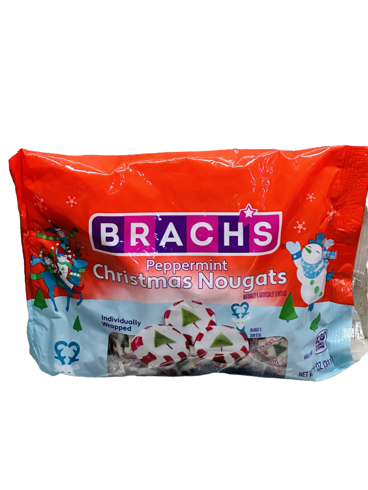 Brach's Peppermint Christmas Tree Nougat Candy 11oz Bag  See Below
