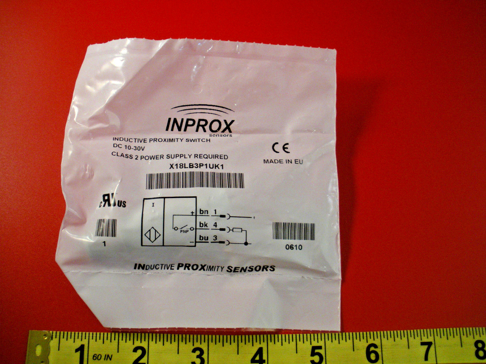 Inprox X18LB3P1UK1 Proximity Sensor Switch Inductive 10-30vdc 4-Pin Nib New