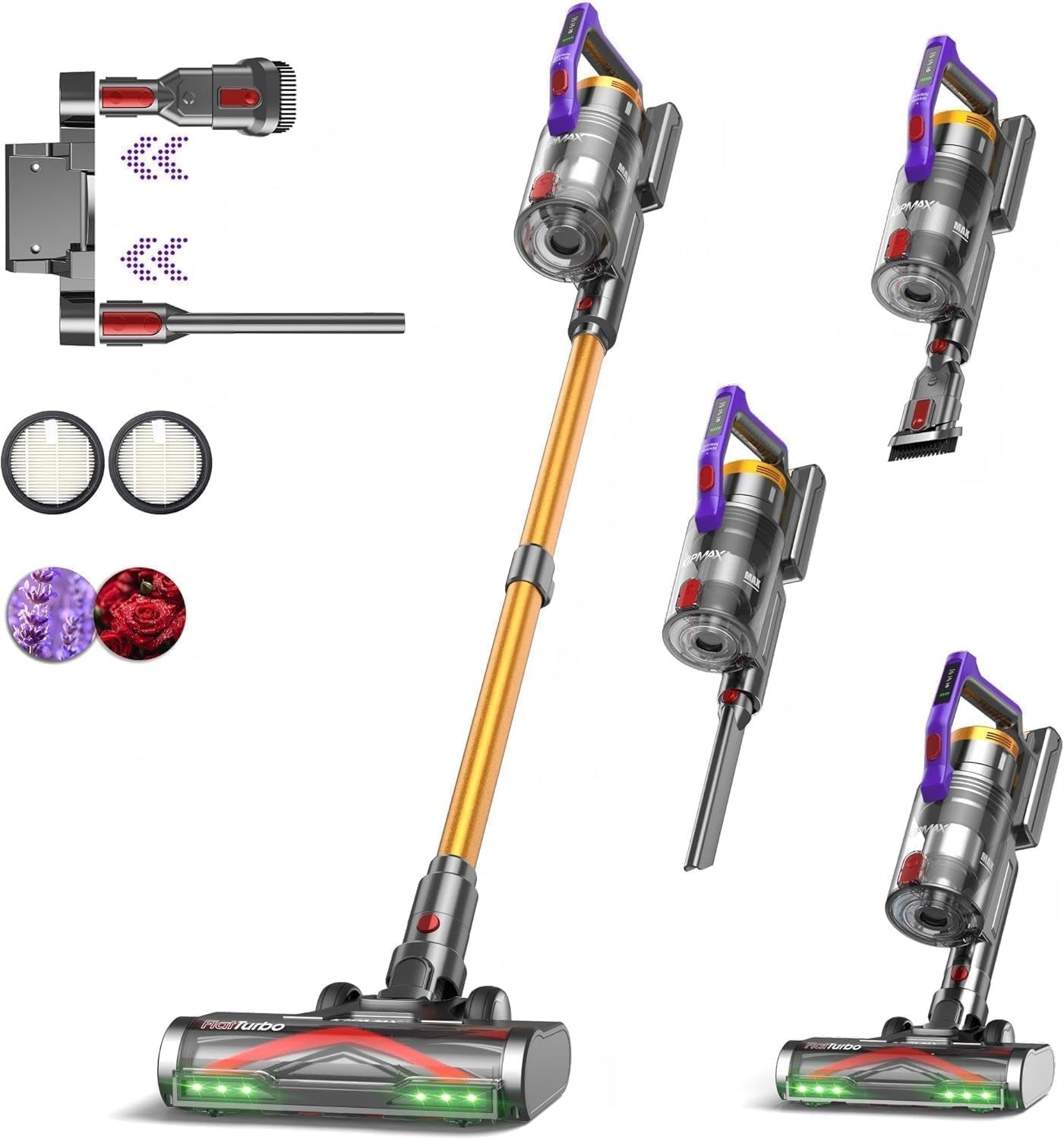 Cleaner Vacuum 550W 50KPa 70Min LED Display Pet Hair KIPMAX Cordless Stick Home