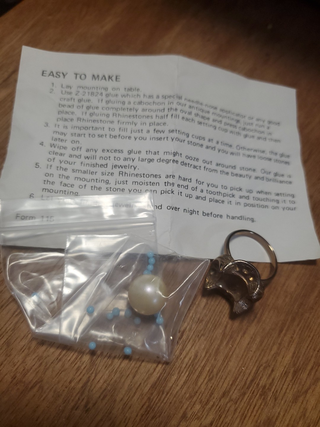 Ring Making Kit For Pearl Coctail Ring DD