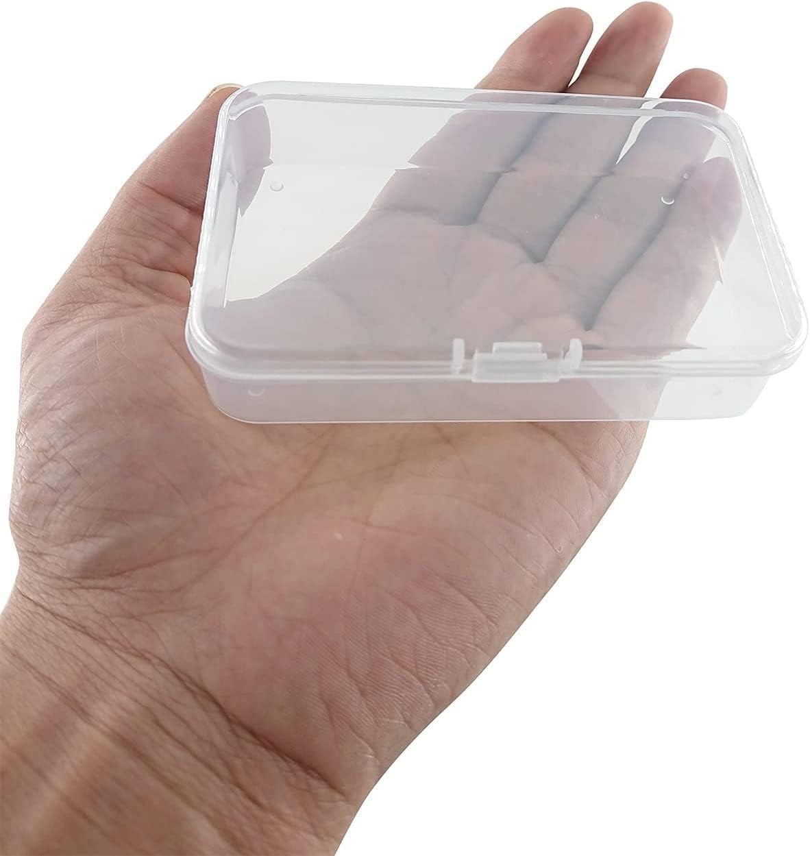 6 Pcs Mini Plastic Storage Containers Box with Lid, 3.5x2.4 Multicolor 1