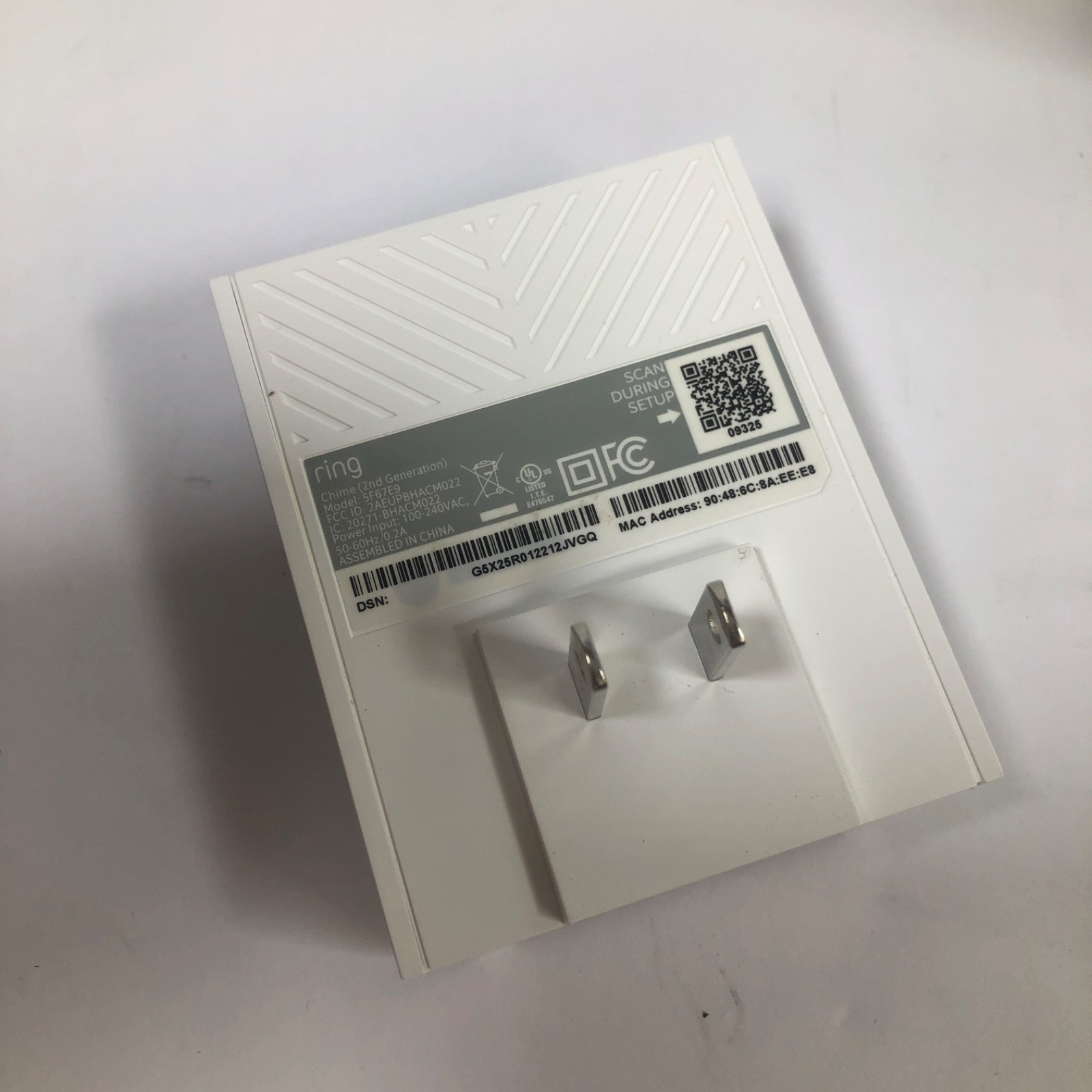 Ring Video Doorbell Wired Model 5AT3T5 HD and Chime