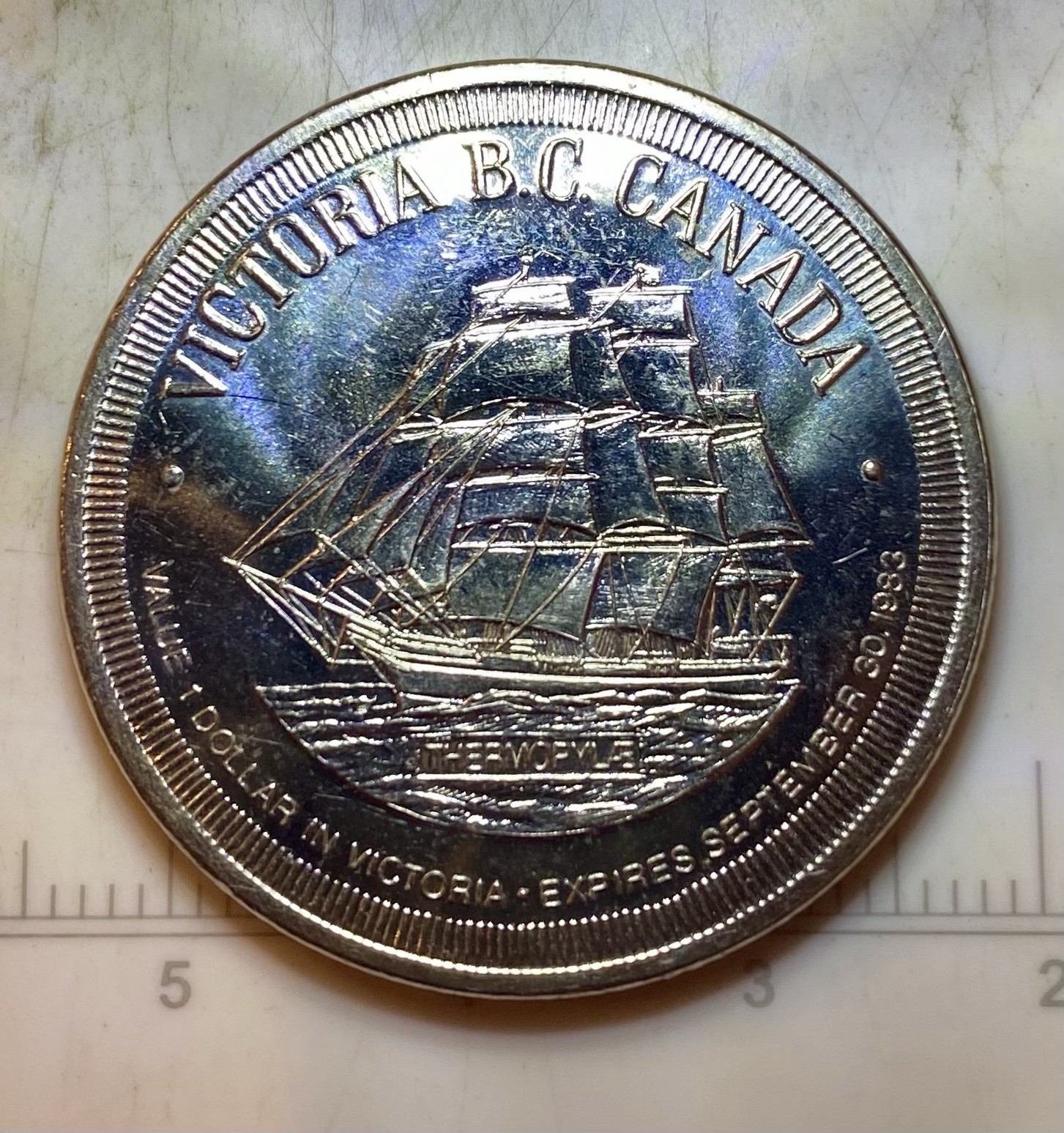 1983 Canada Trade Dollar Victoria nickel Coin