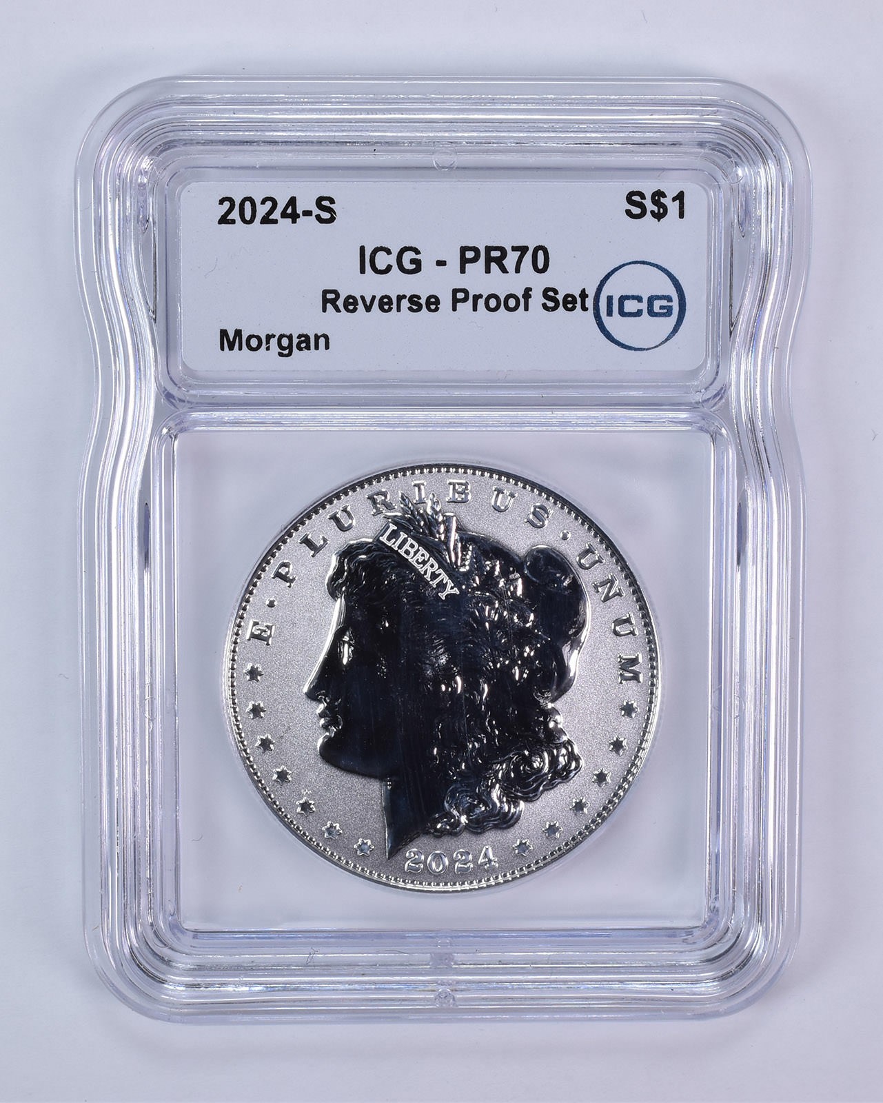 2024-S Morgan Silver Dollar Reverse Proof Set Reverse PR70 ICG