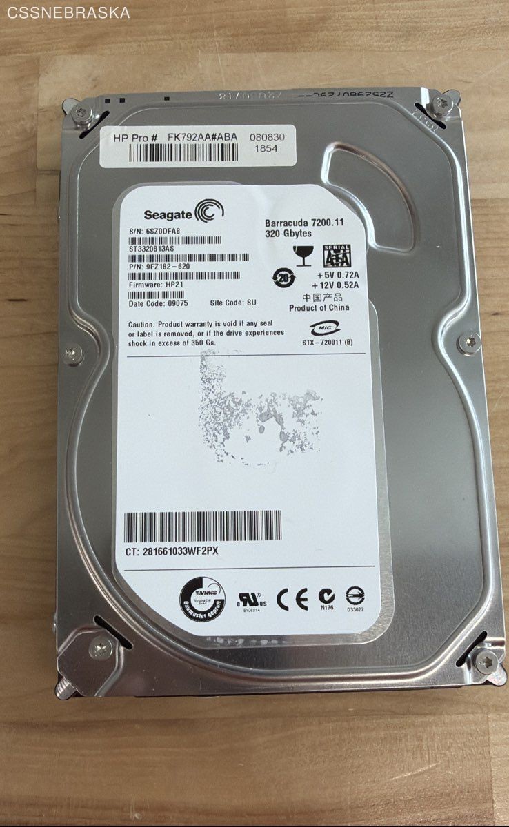 Seagate Barracuda 7200.11 320GB Internal 7200RPM 3.5" (ST3320813AS) HDD