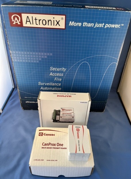 Access Control One Door Kit incl. Cansec controller, PS, prox reader, 24 cards