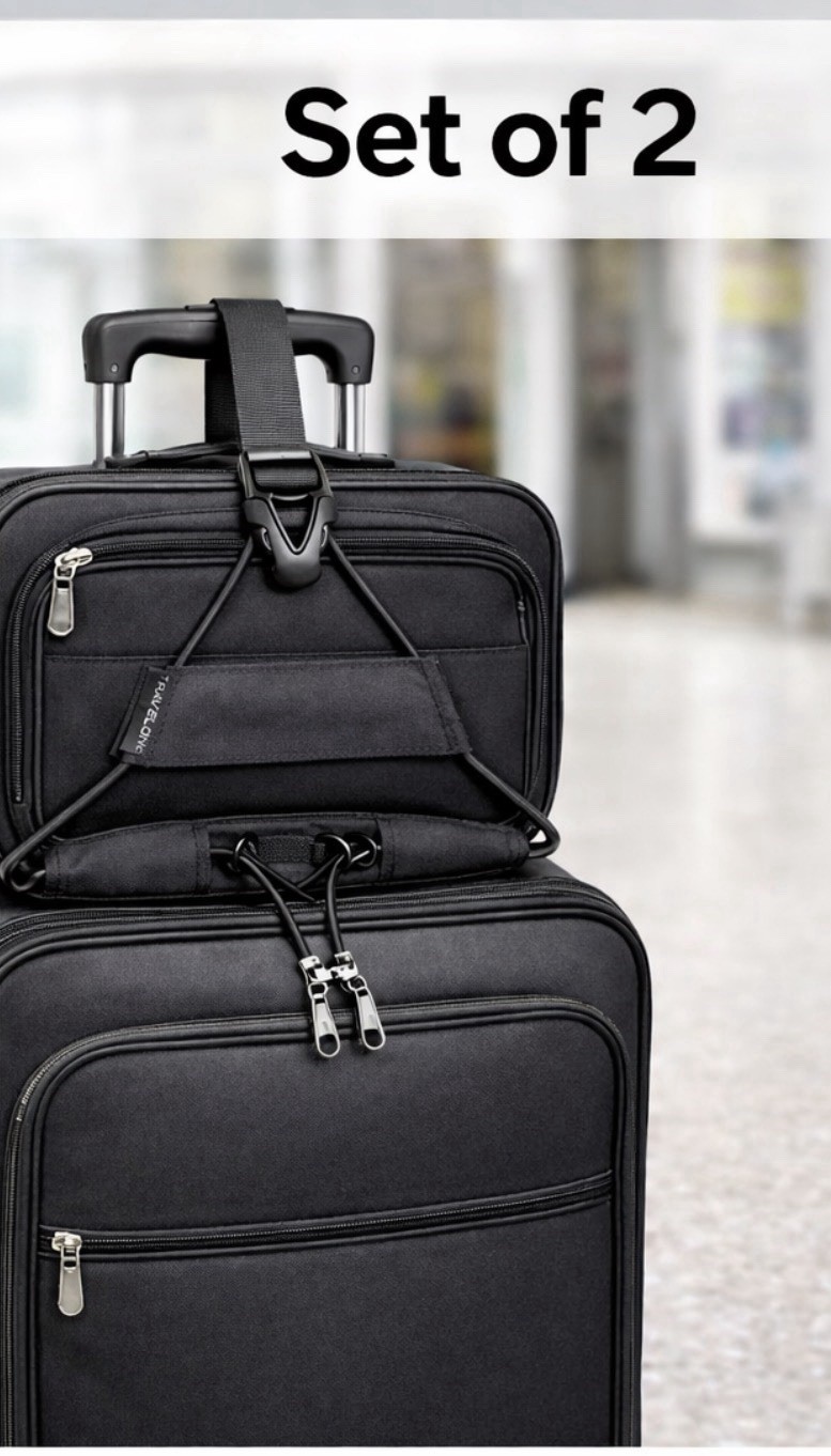 2 Travelon Bag Bungee Luggage Add A Bag Strap Travel Suitcase Attachment System