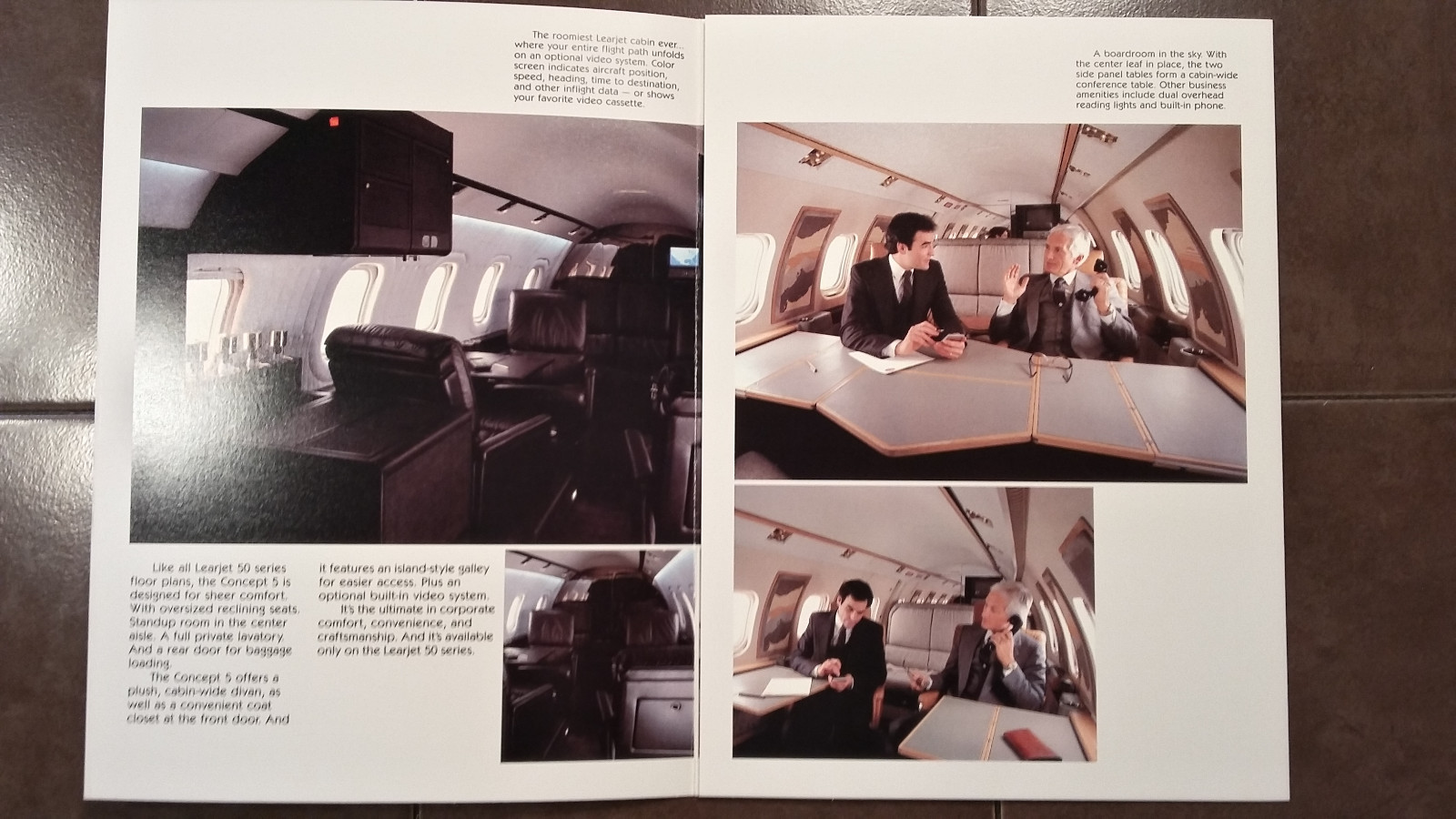 Original Gates Learjet 50 Concept 5 Brochure, Trifold, 8 x 10.75"
