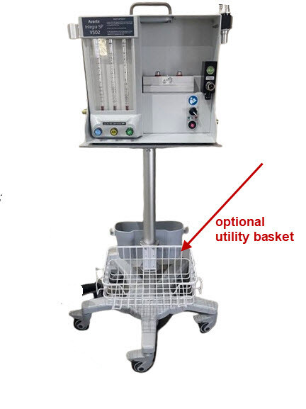 Full metal roll stand for Portable Anesthesia machine