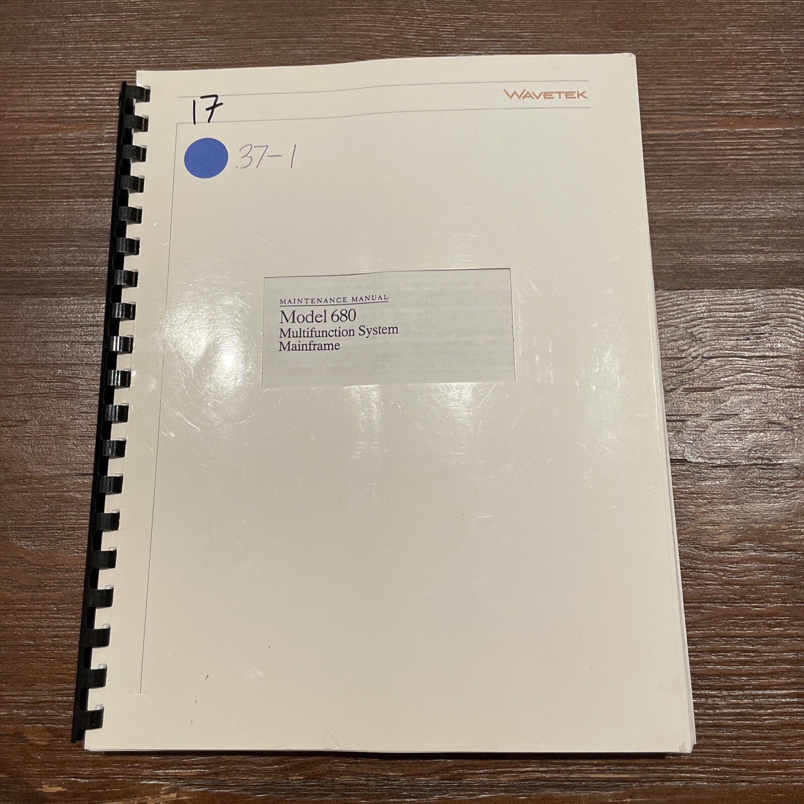 Wavetek 680 Multifunction System Mainframe Maintenance Manual 1006-00-0589-2