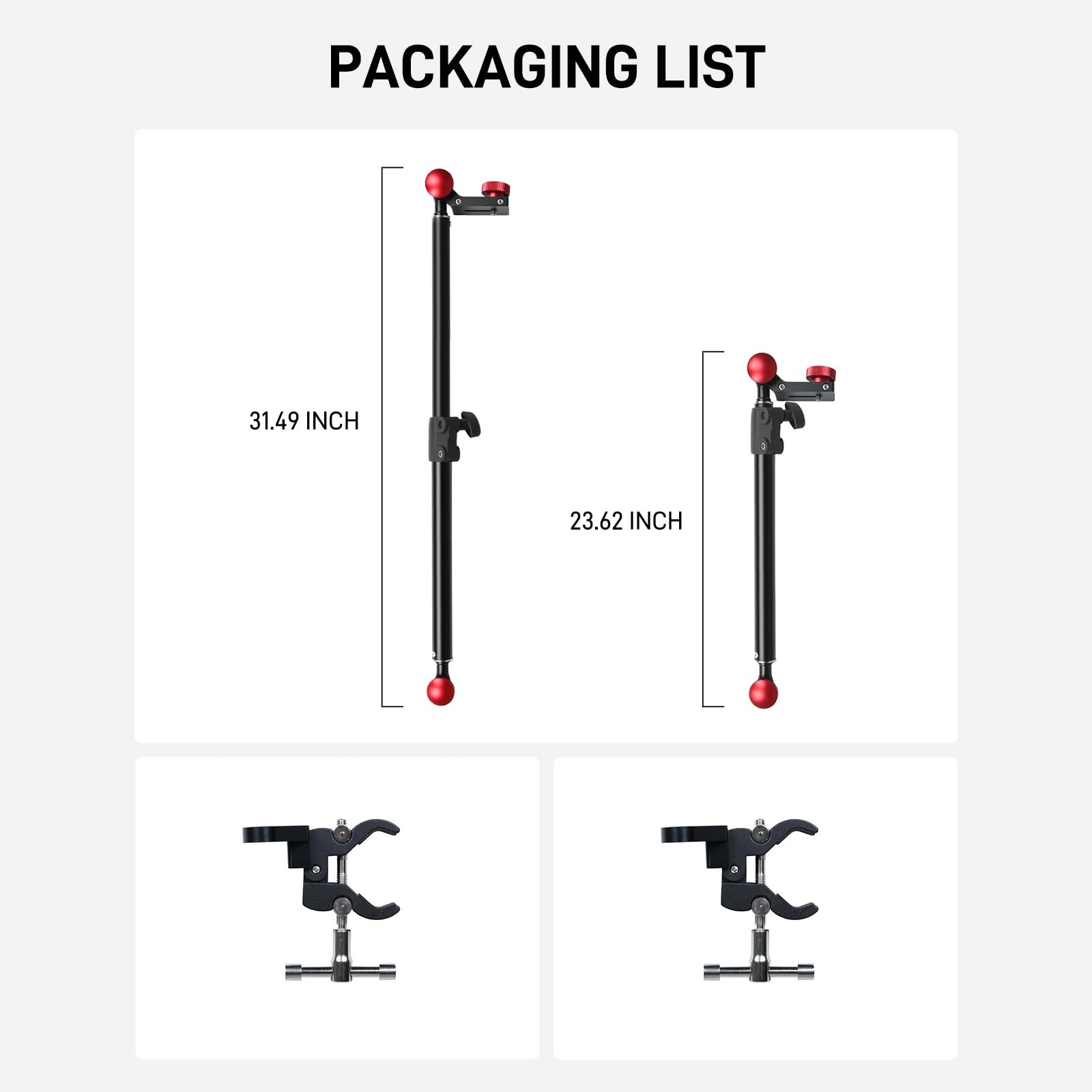GVM Camera Slider Support Arm,Stabilizer Adjustable Tripod Stability Arm