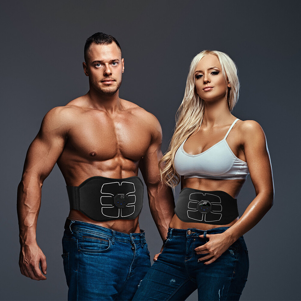 10 Modes EMS Abdominal ABS Muscle Stimulater Training Toner Workout Fitness Belt