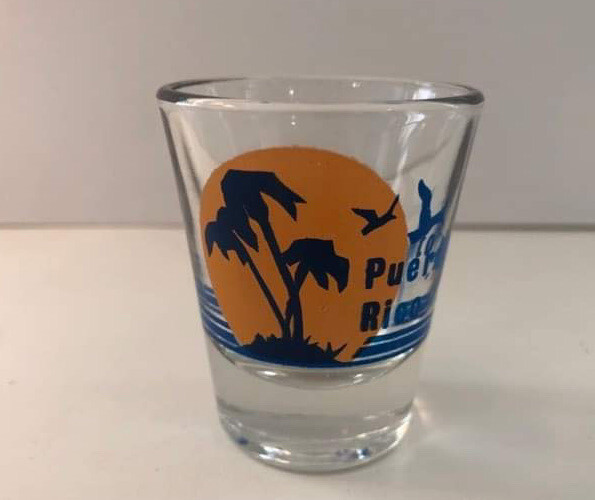 Puerto Rico Palm Tree Sunset Shot Glass
