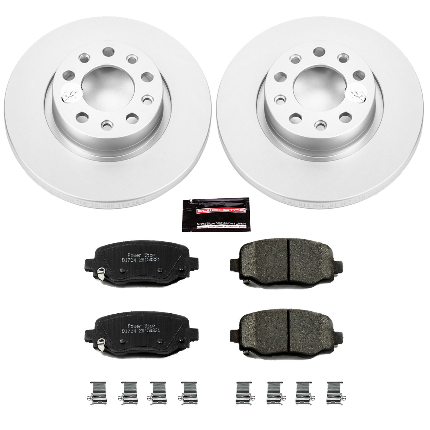 Power Stop for 15-17 Chrysler 200 Rear Z17 Evolution Geomet Coated Brake Kit