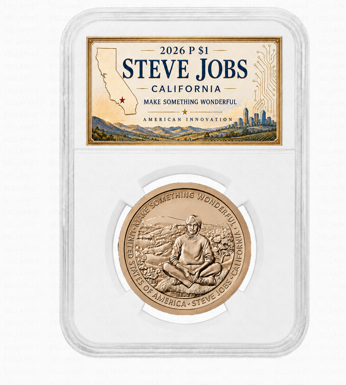 2026 P American Innovation $1 Dollar Coin BU/UNC California Steve Jobs | Phil v2