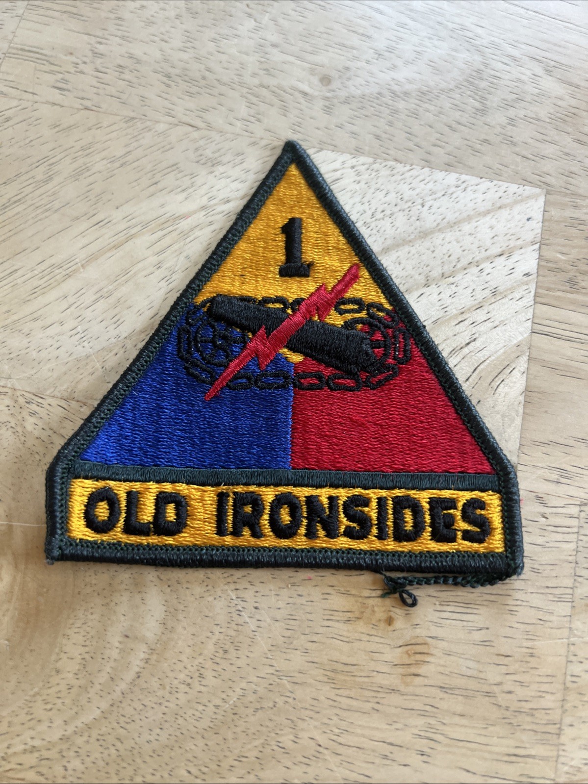 US Army 1st Armored Division Old Ironsides Subdued Patch W/ Color