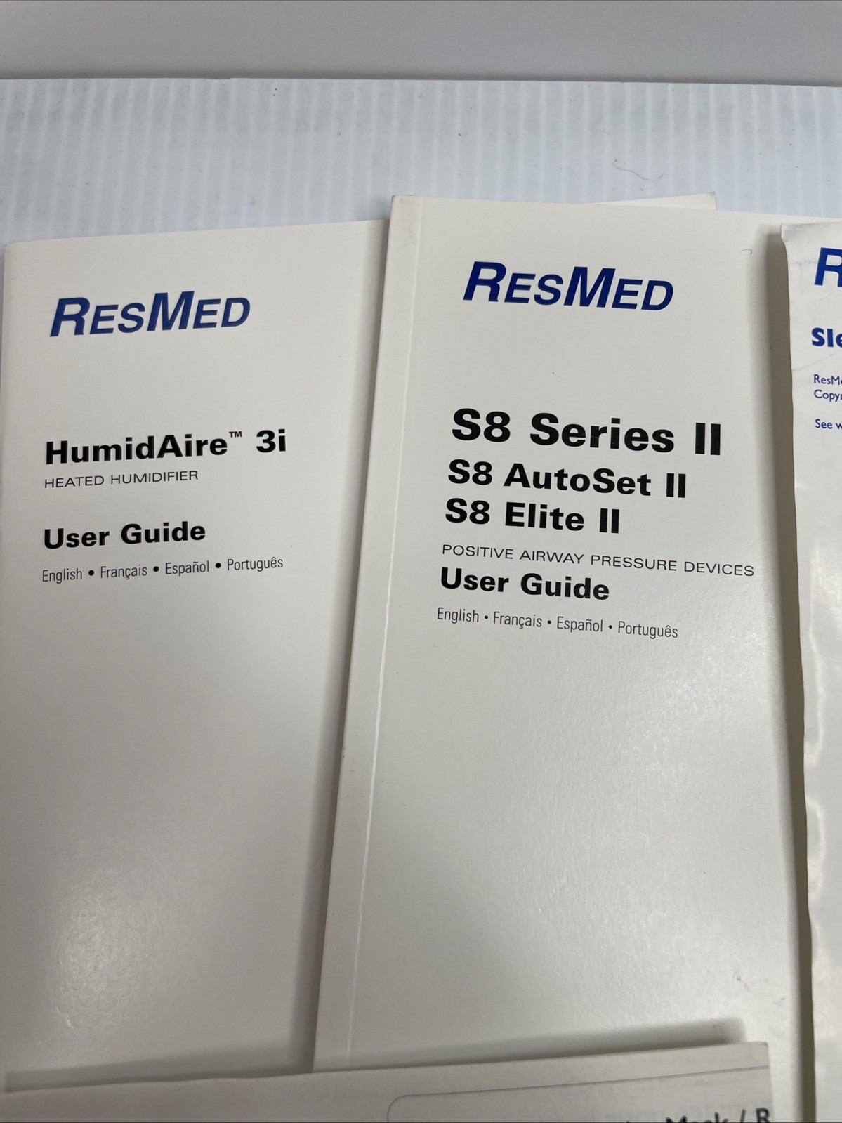 ResMed S8 Escape User Guide Manuals