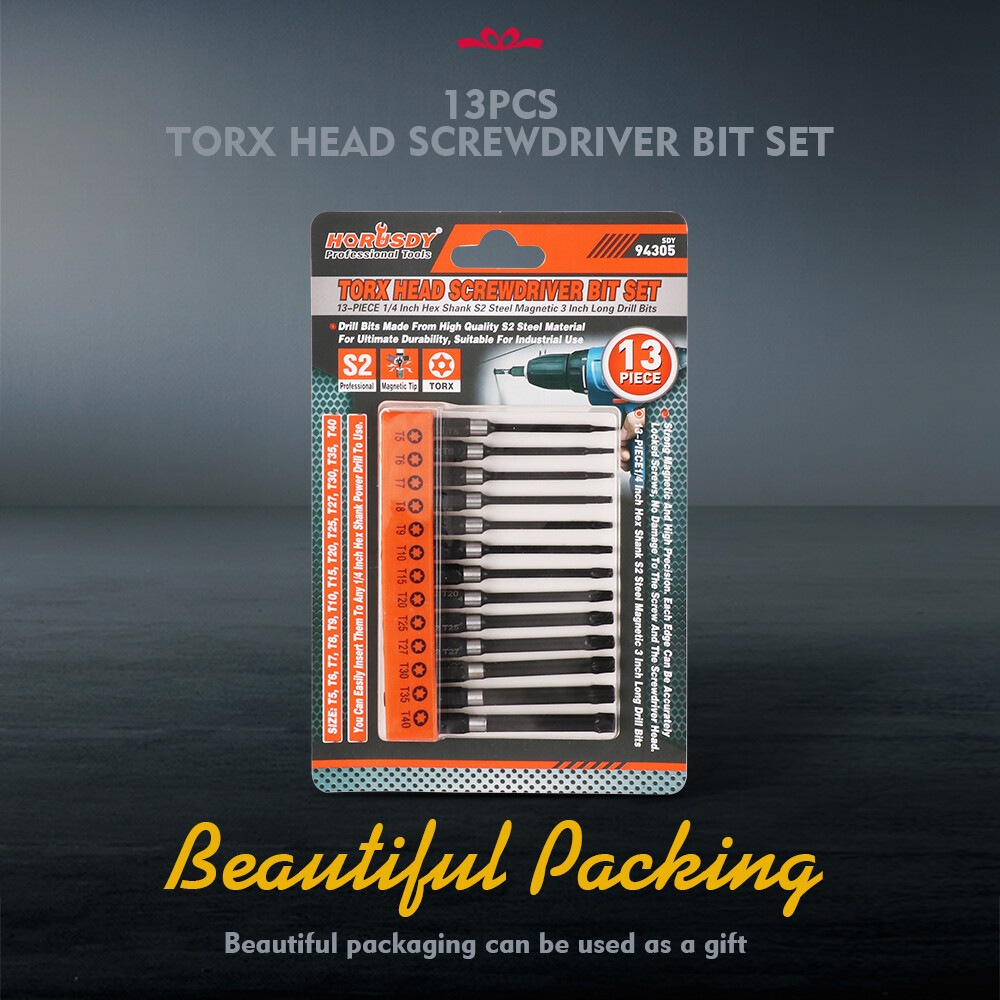 13PC Torx Bit Set Quick Change Connect Impact Driver Drill Security Tamper Proof
