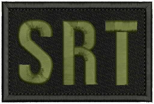 SRT EMBROIDERY PATCH 2 1/2X4'' VELCR@ ON BACK