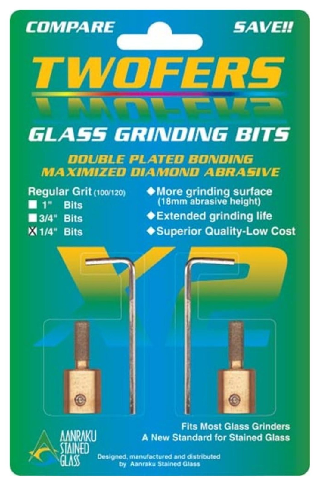 Aanraku 1/4 Inch Grinder Bits - 2 in pack