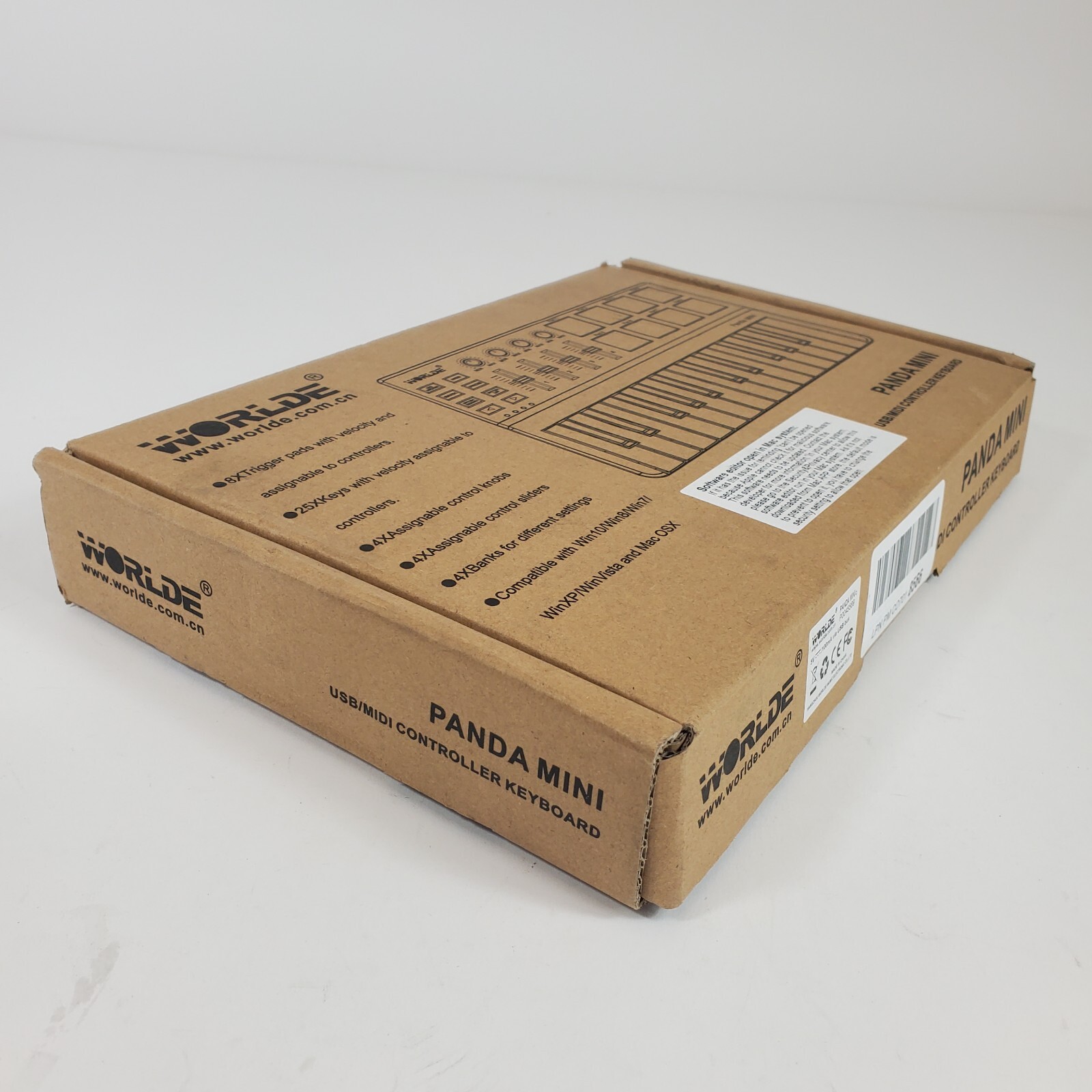 Worlde Panda Mini 25-Key USB Keyboard and Drum Pad MIDI Controller
